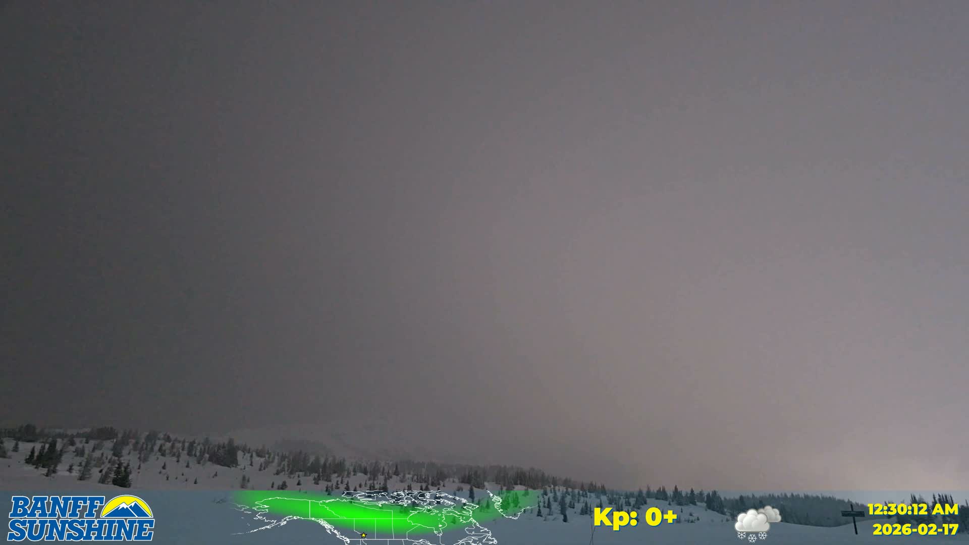 Banff Sunshine Ski Village Mt Bourgeau View & Aurora Borealis/ Northern Lights Live Cam -  Banff, Alberta's Rockies, Alberta, Canada