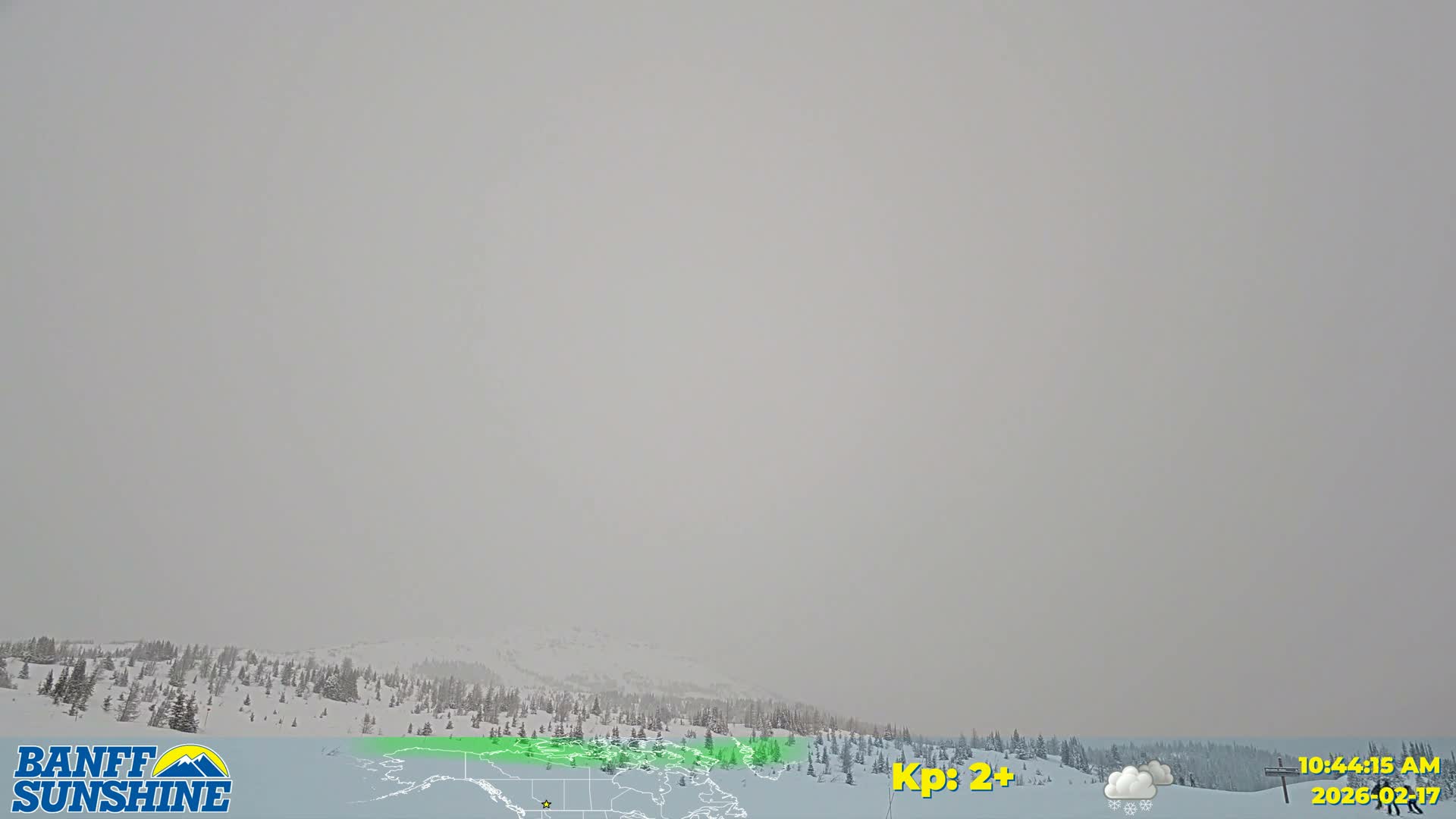 Banff Sunshine Ski Village Mt Bourgeau View & Aurora Borealis/ Northern Lights Live Cam -  Banff, Alberta's Rockies, Alberta, Canada