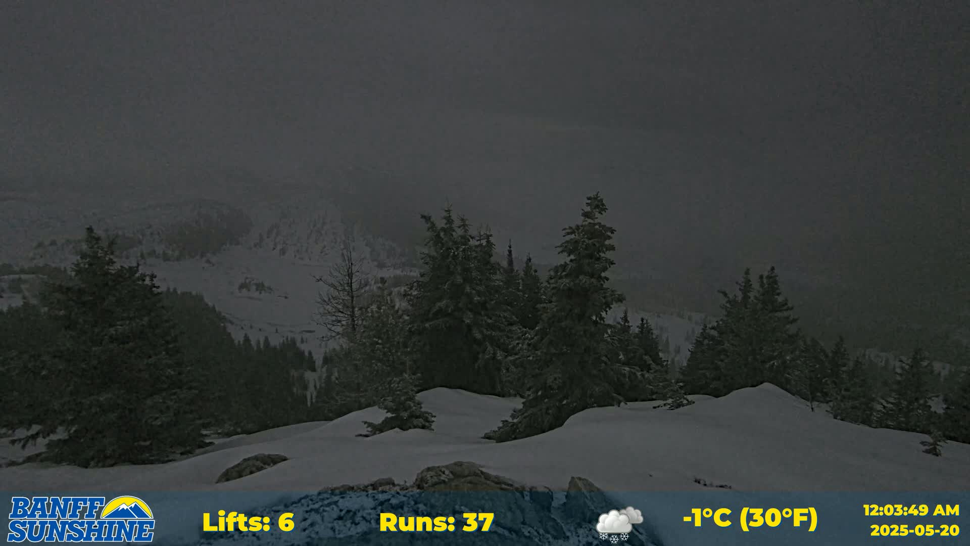 Banff Sunshine Ski Village Rock Isle Lake & Panaromic Rocky Mountain View  Live Cam - Banff, Alberta's Rockies, Alberta, Canada