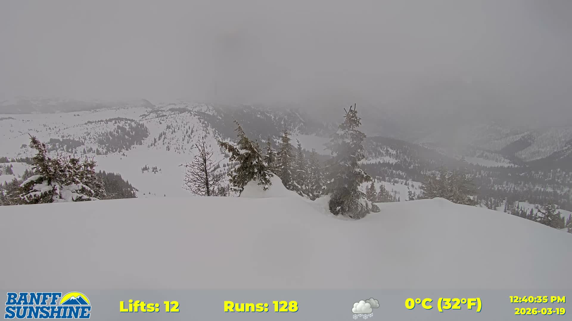 Banff Sunshine Ski Village Rock Isle Lake & Panaromic Rocky Mountain View  Live Cam - Banff, Alberta's Rockies, Alberta, Canada