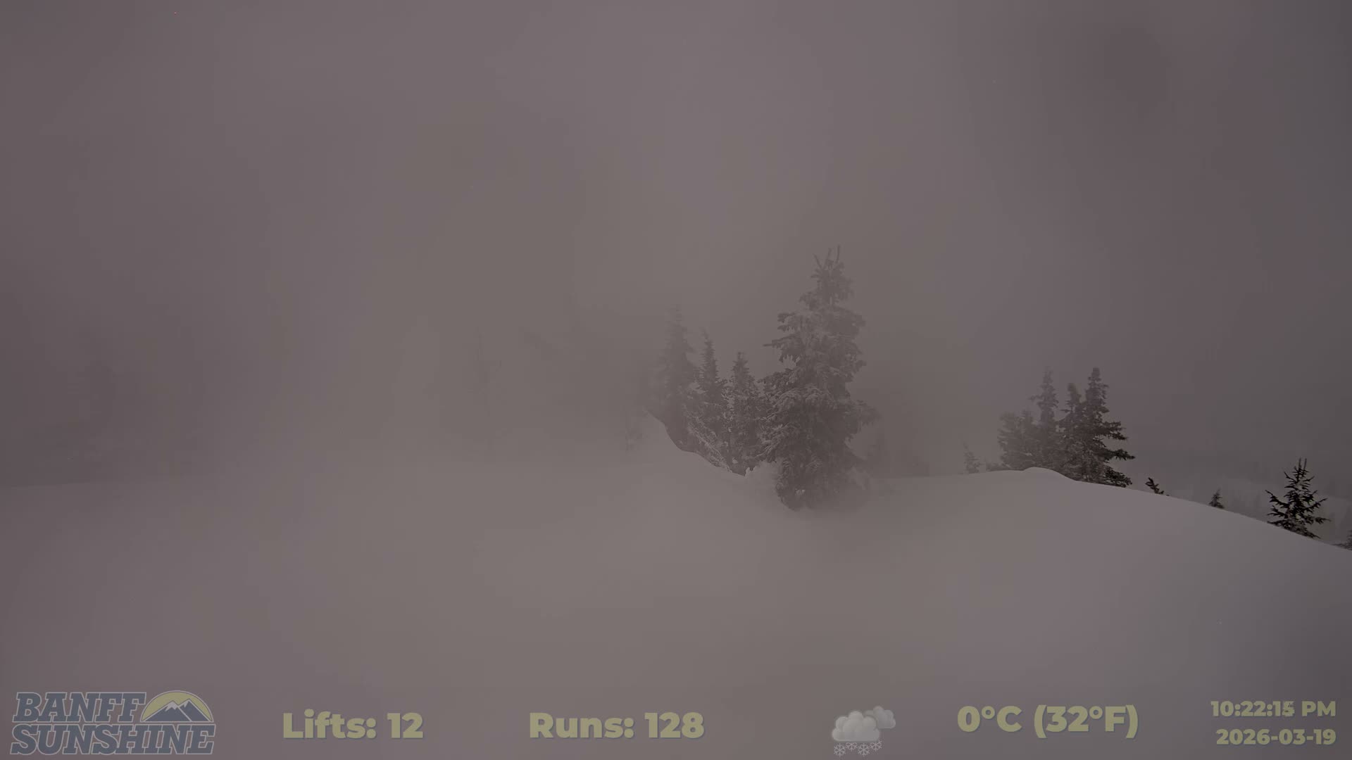Banff Sunshine Ski Village Rock Isle Lake & Panaromic Rocky Mountain View  Live Cam - Banff, Alberta's Rockies, Alberta, Canada