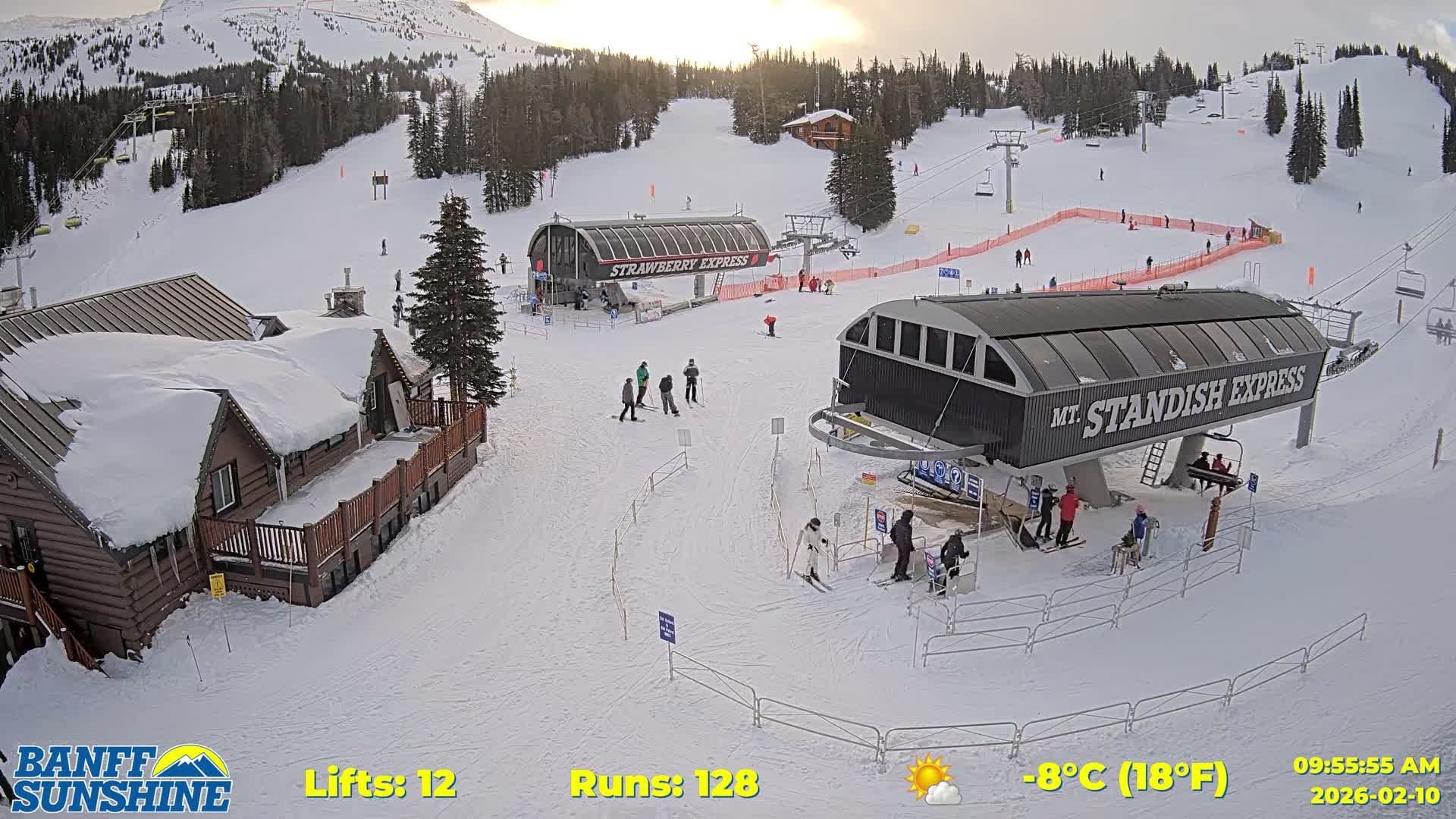 Banff, Sunshine Ski Village Mountain Lodge &  Ski Lifts Live Cam - Banff, Alberta's Rockies, Alberta, Canada
