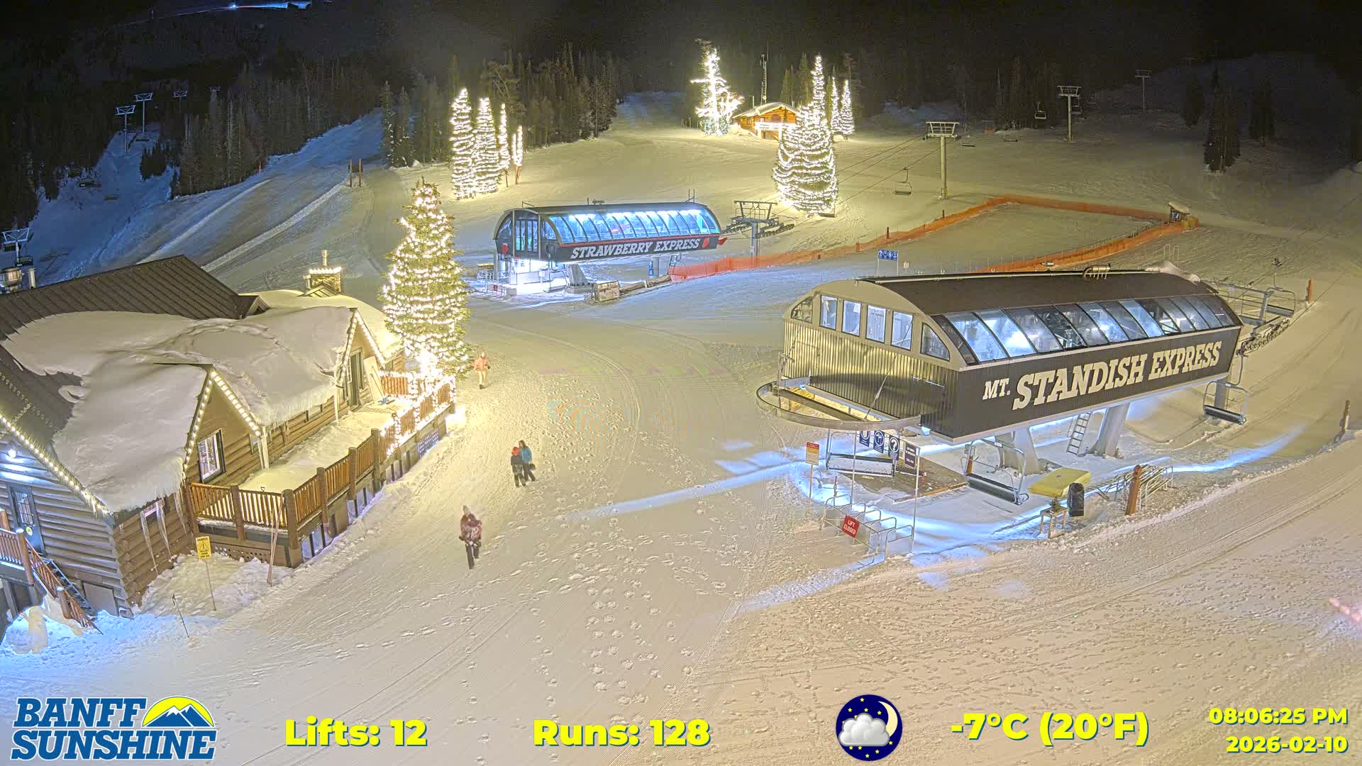 Banff, Sunshine Ski Village Mountain Lodge &  Ski Lifts Live Cam - Banff, Alberta's Rockies, Alberta, Canada