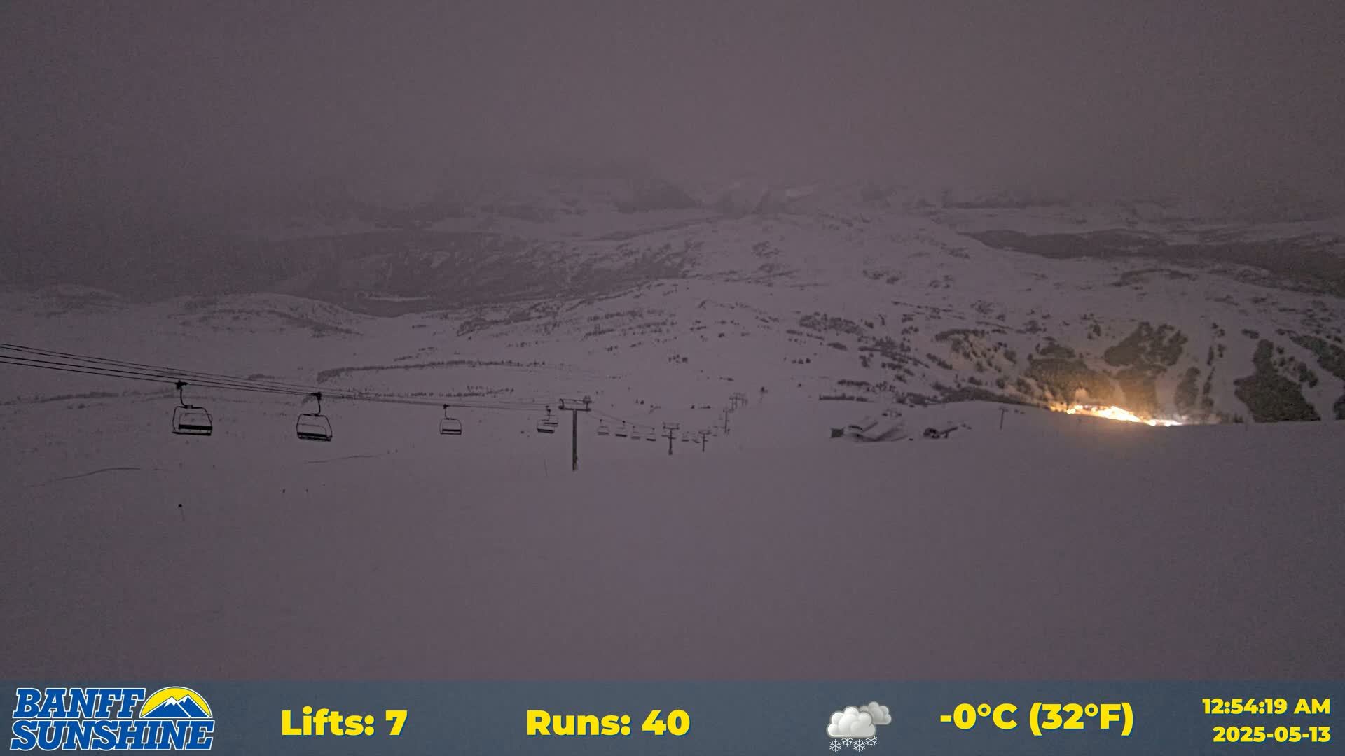 Banff, Sunshine Ski Slopes Live Cam - Banff, Alberta's Rockies, Alberta, Canada
