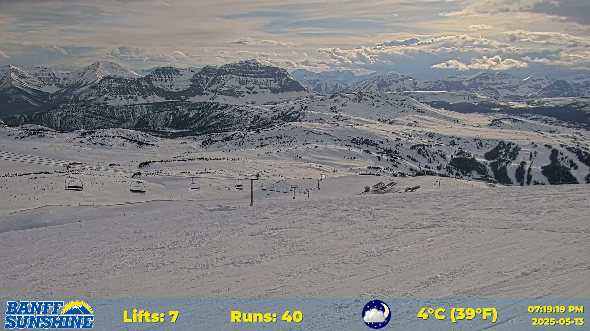 Banff, Sunshine Ski Slopes Live Cam - Banff, Alberta's Rockies, Alberta, Canada