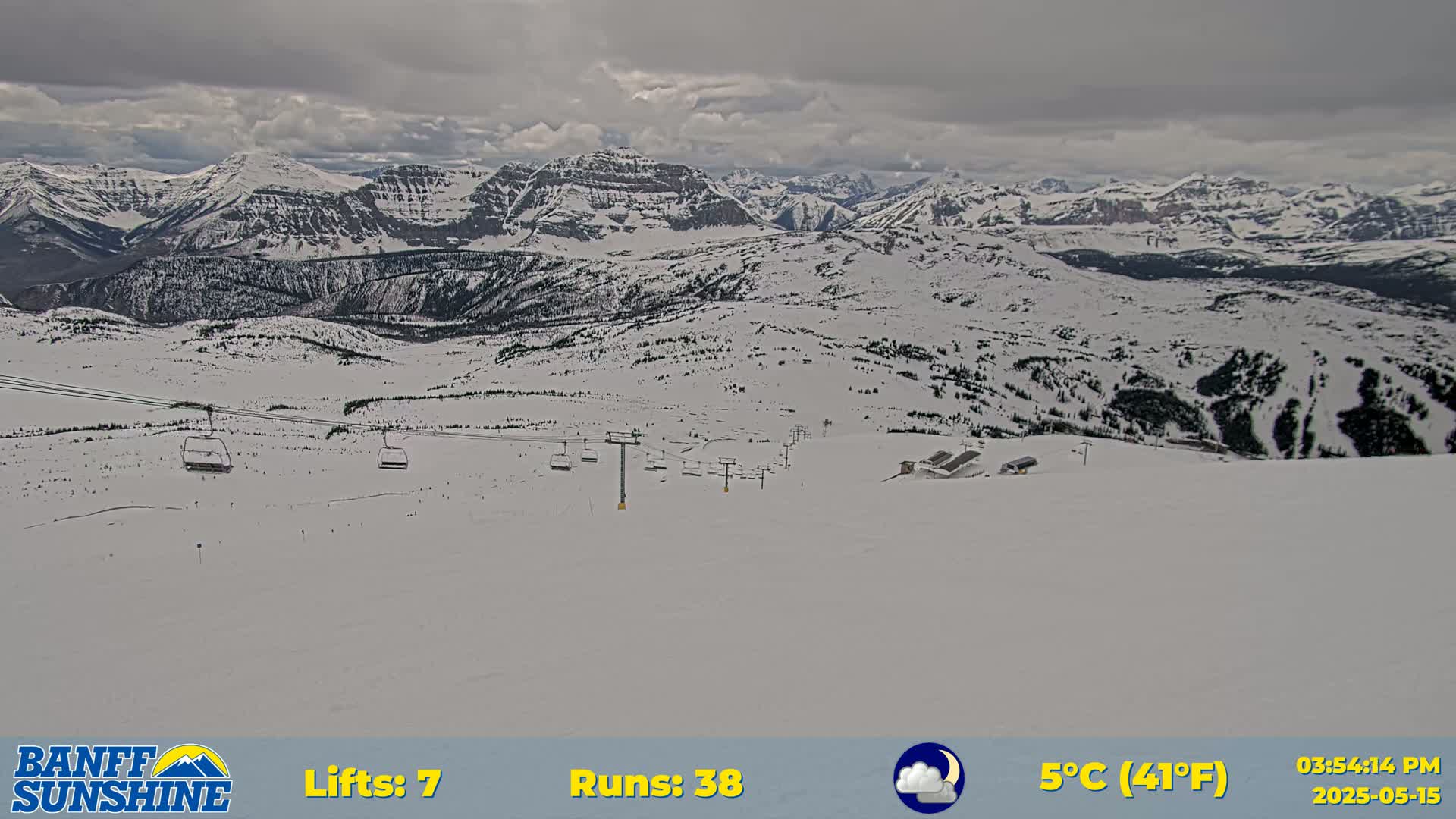 Banff, Sunshine Ski Slopes Live Cam - Banff, Alberta's Rockies, Alberta, Canada