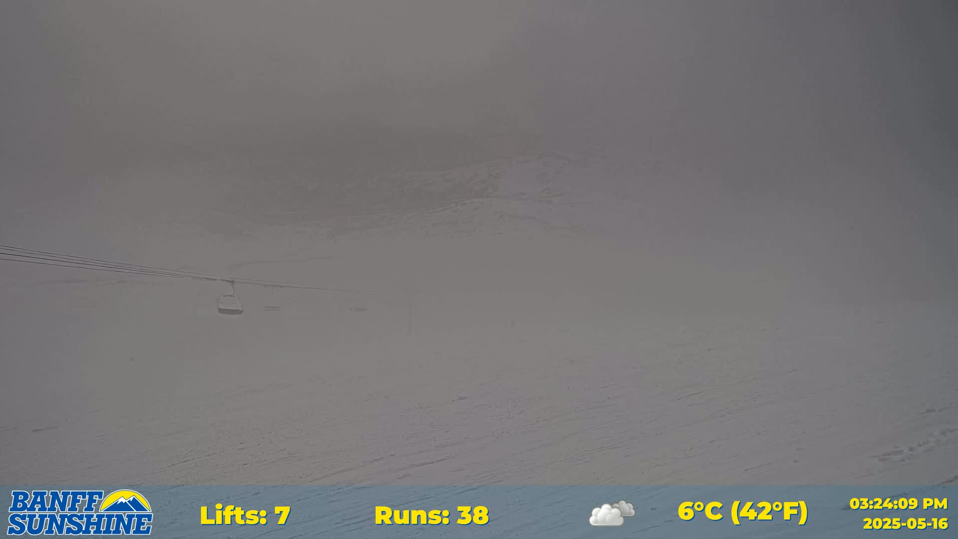 Banff, Sunshine Ski Slopes Live Cam - Banff, Alberta's Rockies, Alberta, Canada