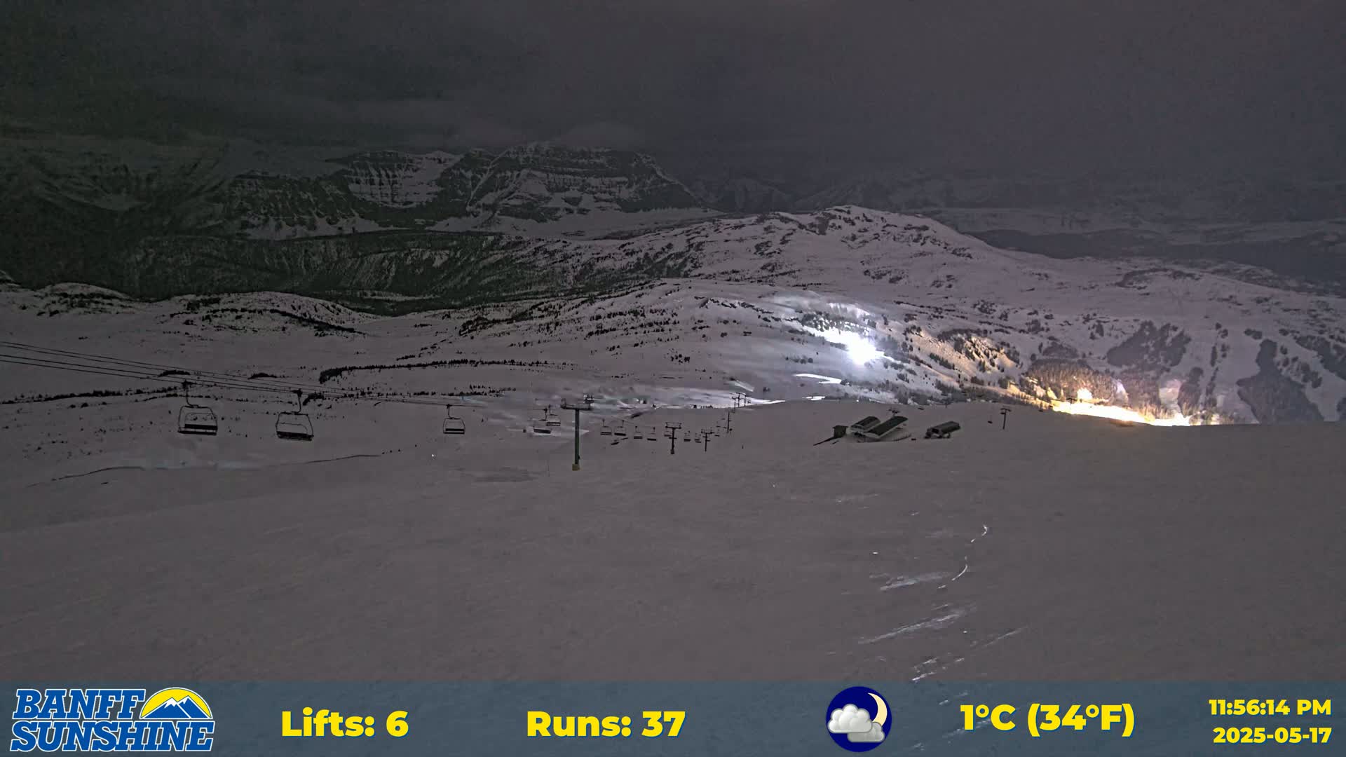 Banff, Sunshine Ski Slopes Live Cam - Banff, Alberta's Rockies, Alberta, Canada
