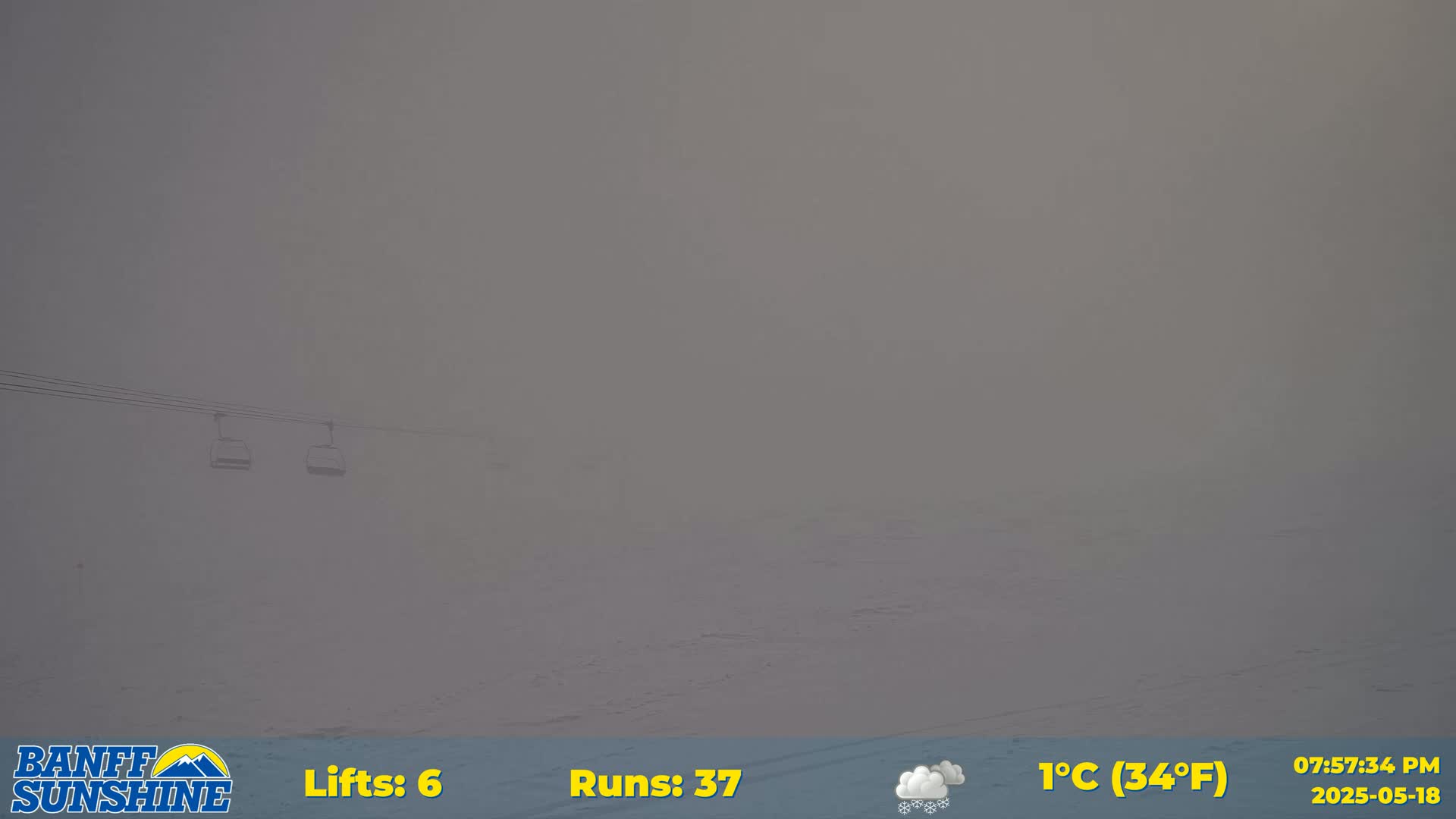 Banff, Sunshine Ski Slopes Live Cam - Banff, Alberta's Rockies, Alberta, Canada
