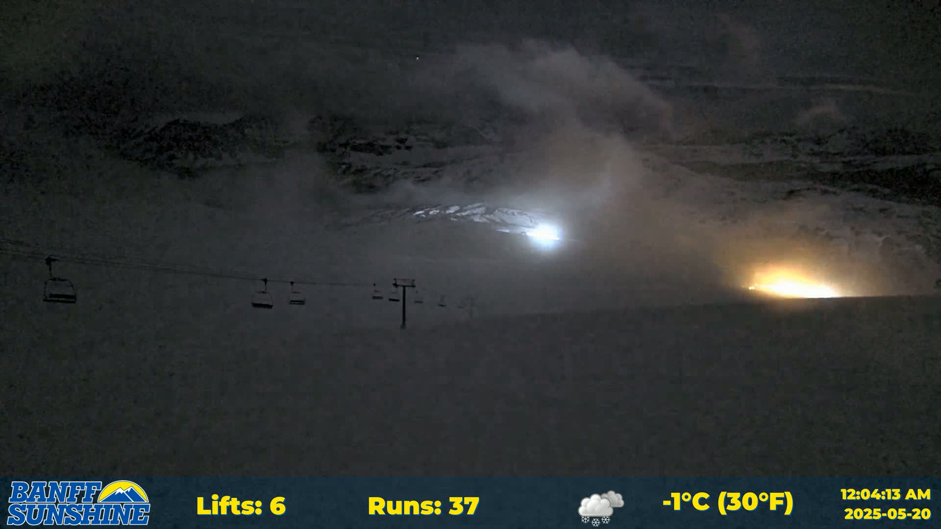 Banff, Sunshine Ski Slopes Live Cam - Banff, Alberta's Rockies, Alberta, Canada