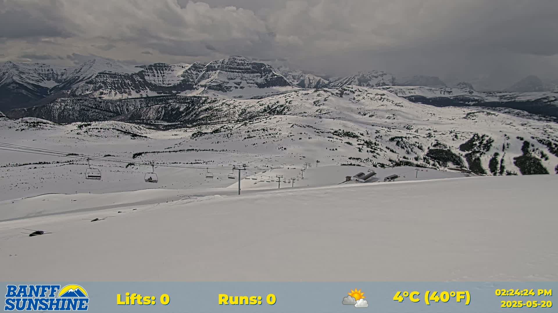 Banff, Sunshine Ski Slopes Live Cam - Banff, Alberta's Rockies, Alberta, Canada