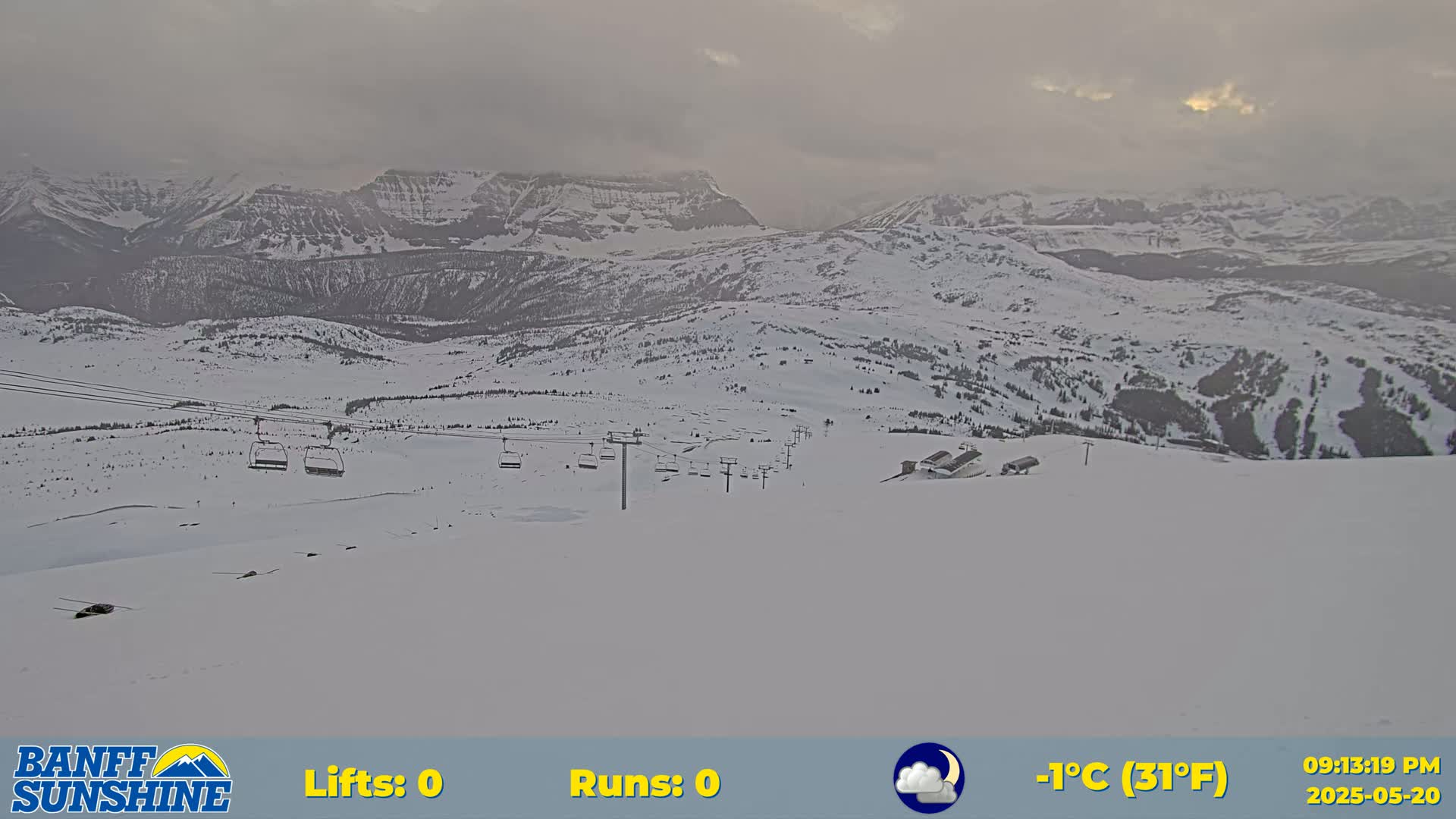 Banff, Sunshine Ski Slopes Live Cam - Banff, Alberta's Rockies, Alberta, Canada