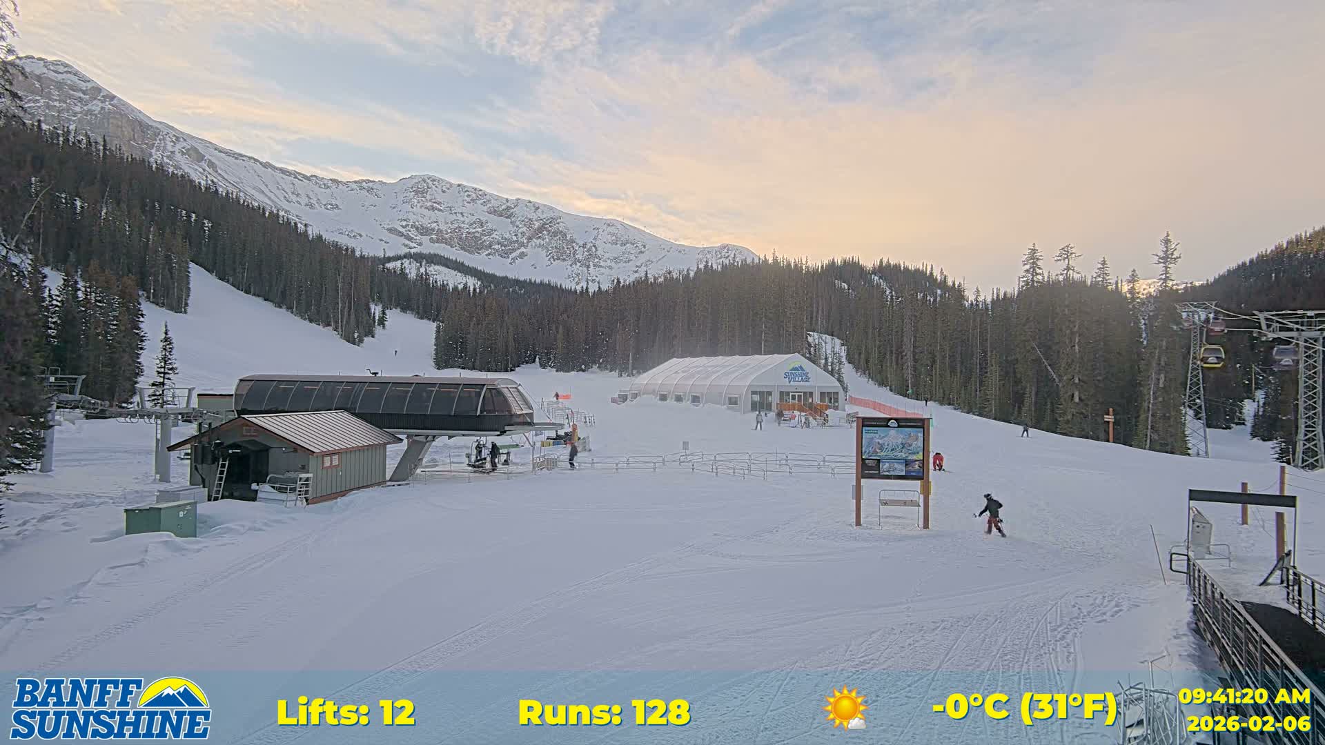 Banff, Sunshine Ski Center Goat’s Eye Base Live Cam - Banff, Alberta's Rockies, Alberta, Canada