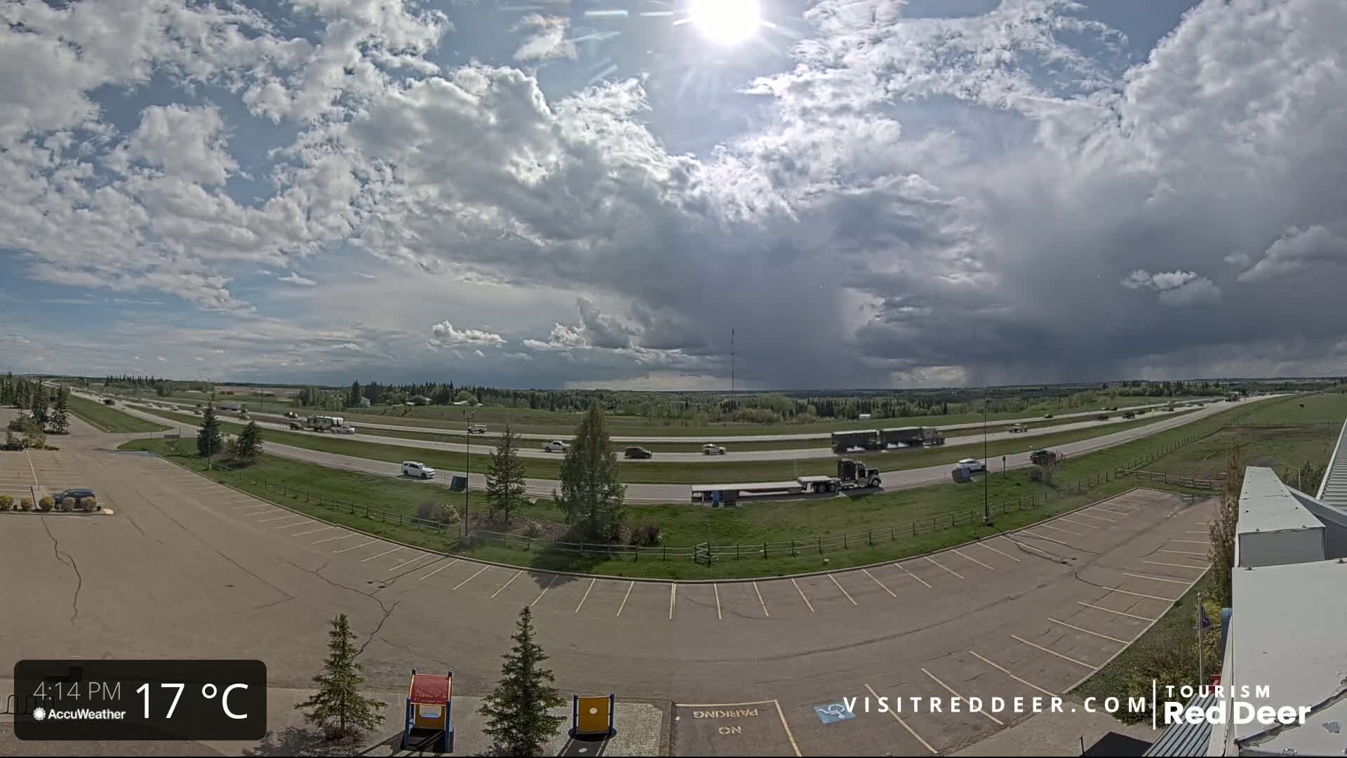 Red Deer Queen Elizabeth 2 Highway & Red Deer Plain Skyline Live Cam - City Of Red Deer, Red Deer County, Alberta, Canada