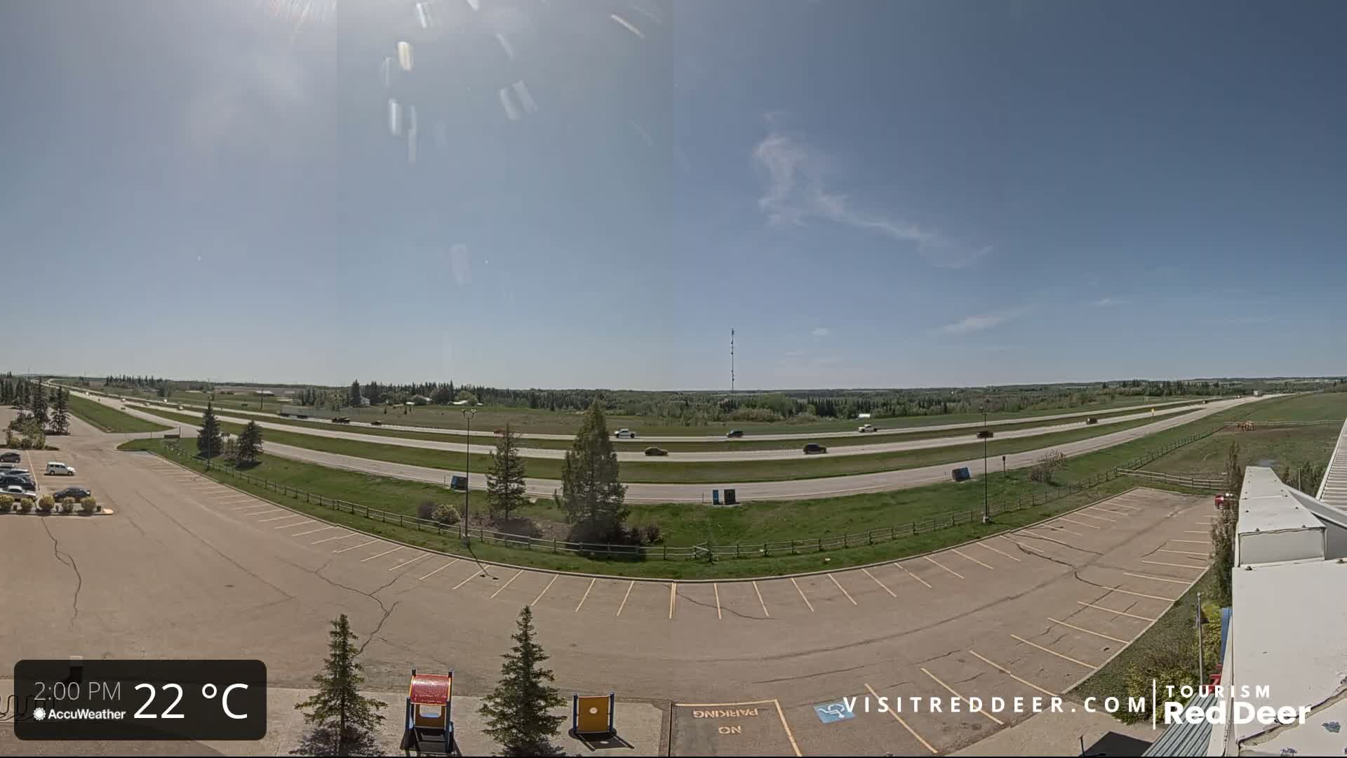 Red Deer Queen Elizabeth 2 Highway & Red Deer Plain Skyline Live Cam - City Of Red Deer, Red Deer County, Alberta, Canada