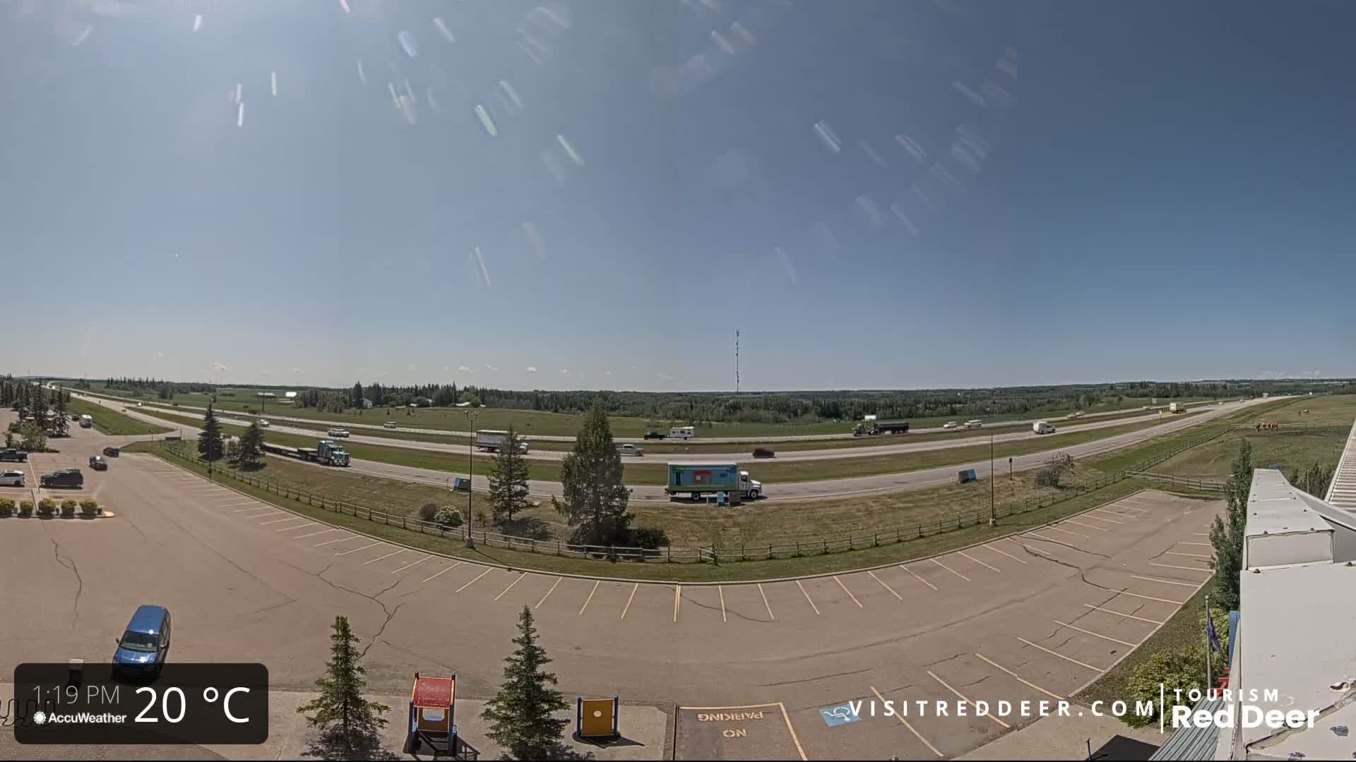 Red Deer Queen Elizabeth 2 Highway & Red Deer Plain Skyline Live Cam - City Of Red Deer, Red Deer County, Alberta, Canada
