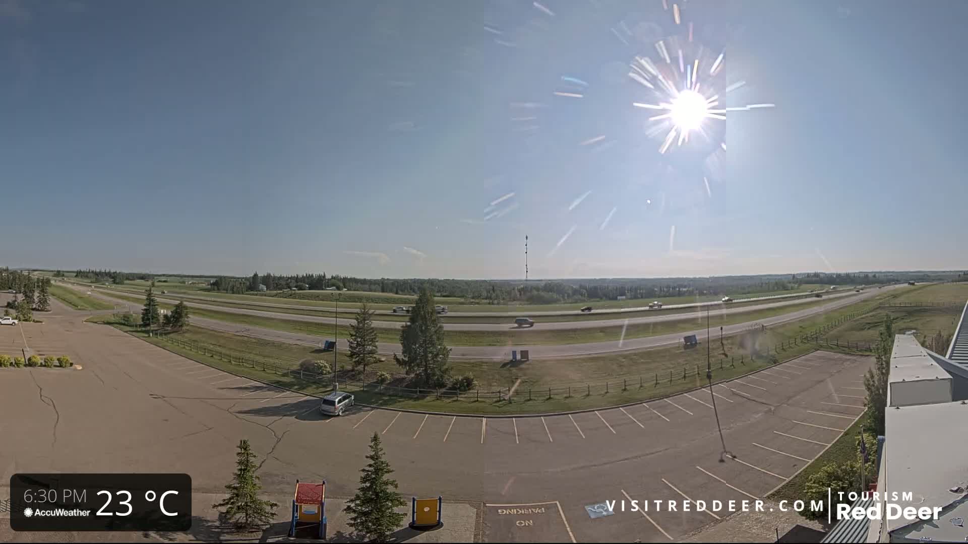 Red Deer Queen Elizabeth 2 Highway & Red Deer Plain Skyline Live Cam - City Of Red Deer, Red Deer County, Alberta, Canada