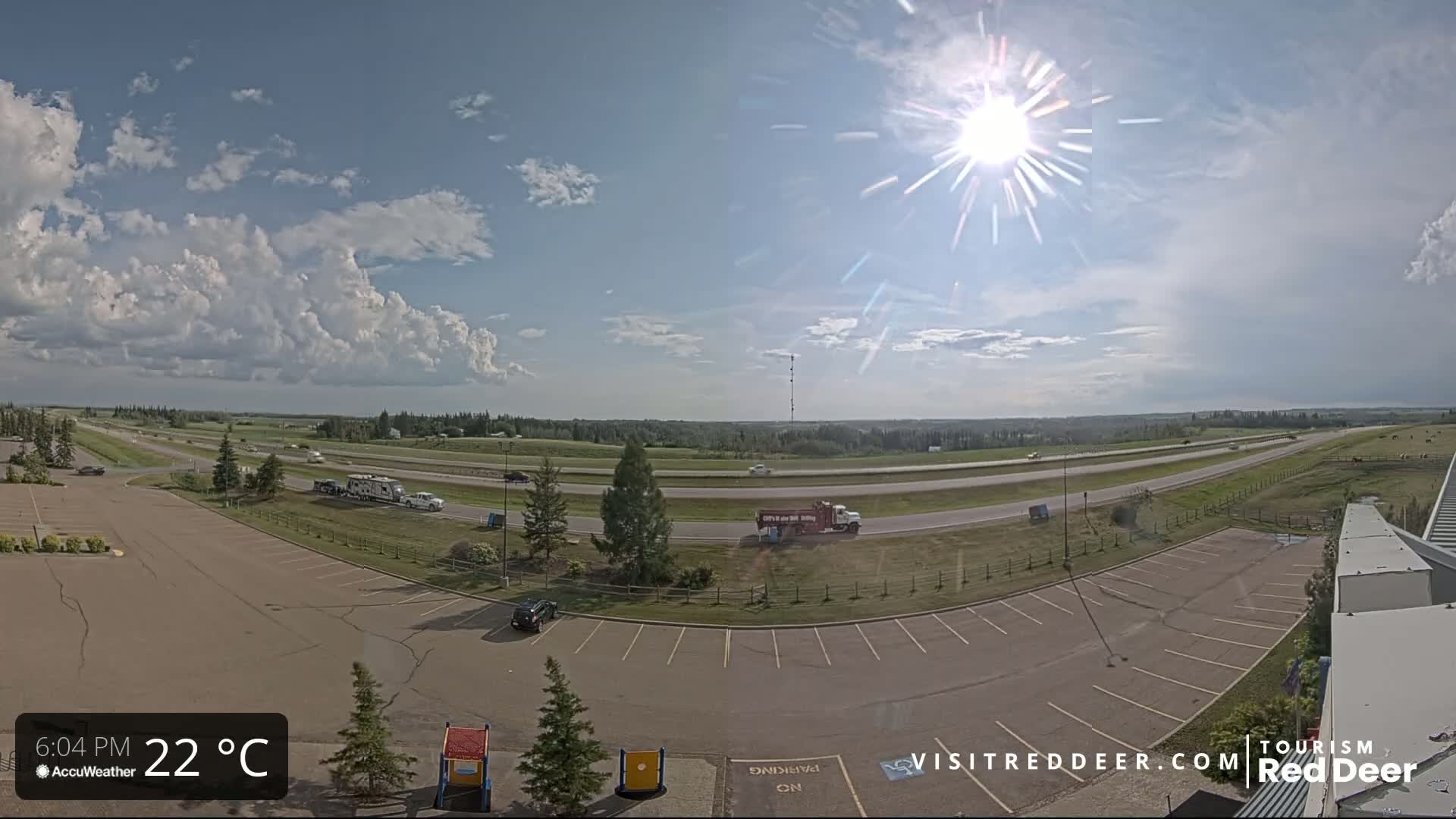 Red Deer Queen Elizabeth 2 Highway & Red Deer Plain Skyline Live Cam - City Of Red Deer, Red Deer County, Alberta, Canada