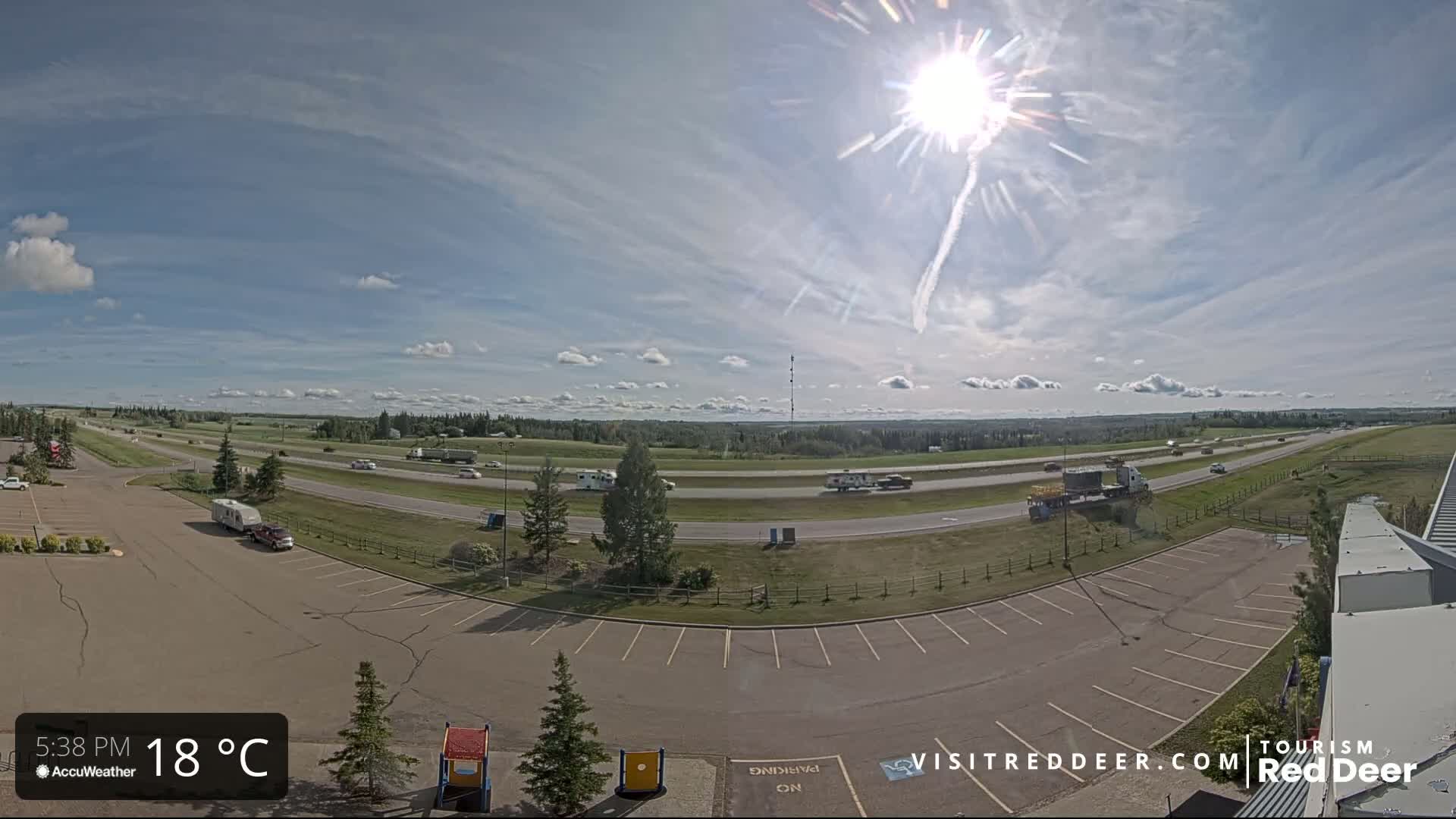 Red Deer Queen Elizabeth 2 Highway & Red Deer Plain Skyline Live Cam - City Of Red Deer, Red Deer County, Alberta, Canada