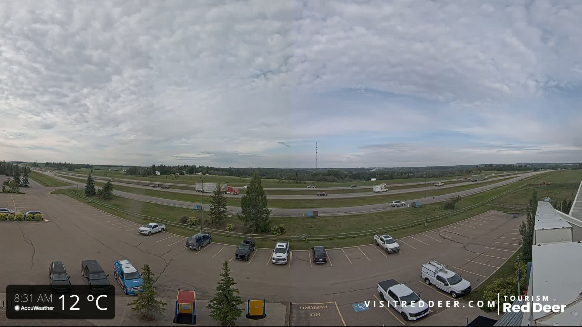Red Deer Queen Elizabeth 2 Highway & Red Deer Plain Skyline Live Cam - City Of Red Deer, Red Deer County, Alberta, Canada