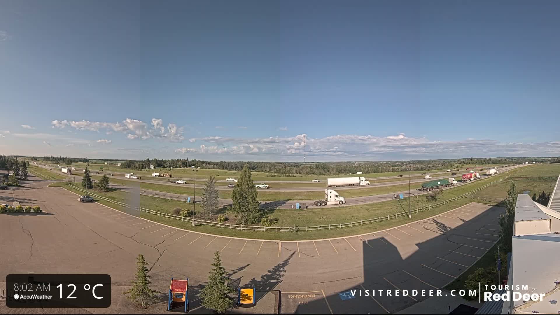 Red Deer Queen Elizabeth 2 Highway & Red Deer Plain Skyline Live Cam - City Of Red Deer, Red Deer County, Alberta, Canada