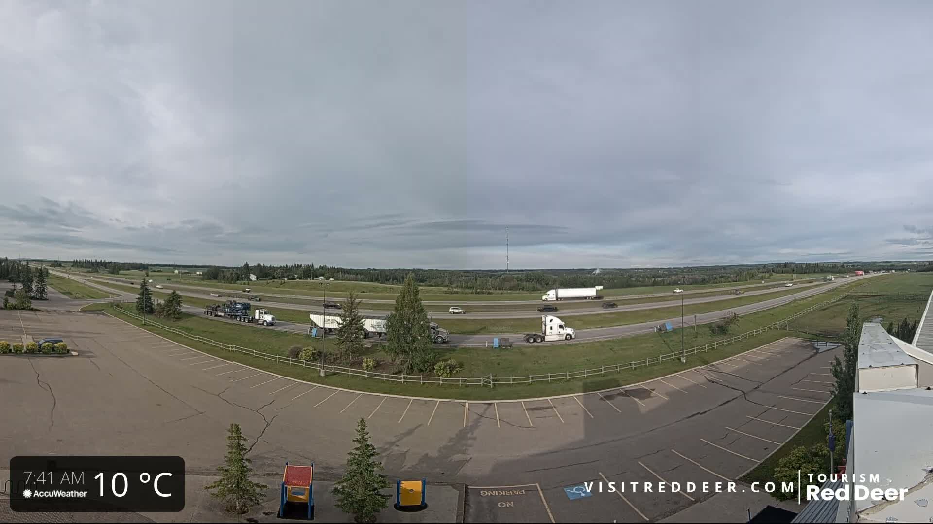 Red Deer Queen Elizabeth 2 Highway & Red Deer Plain Skyline Live Cam - City Of Red Deer, Red Deer County, Alberta, Canada
