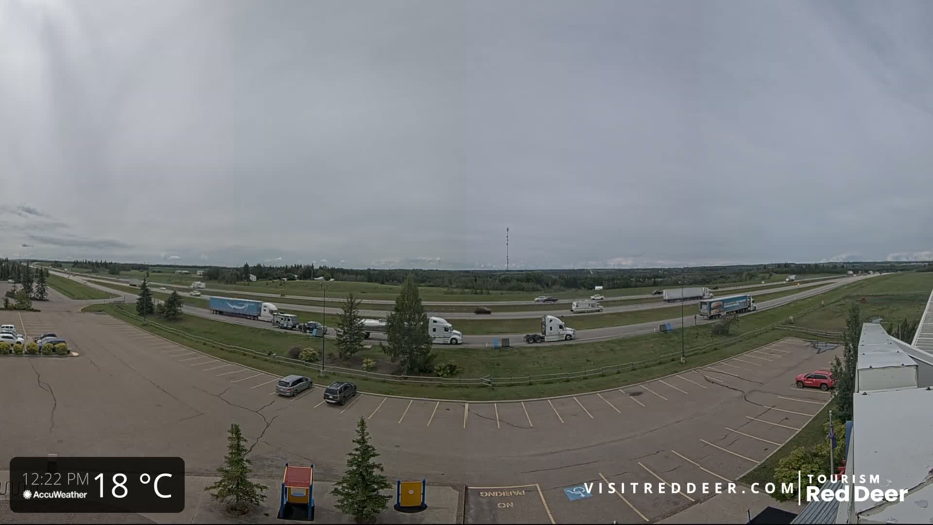 Red Deer Queen Elizabeth 2 Highway & Red Deer Plain Skyline Live Cam - City Of Red Deer, Red Deer County, Alberta, Canada