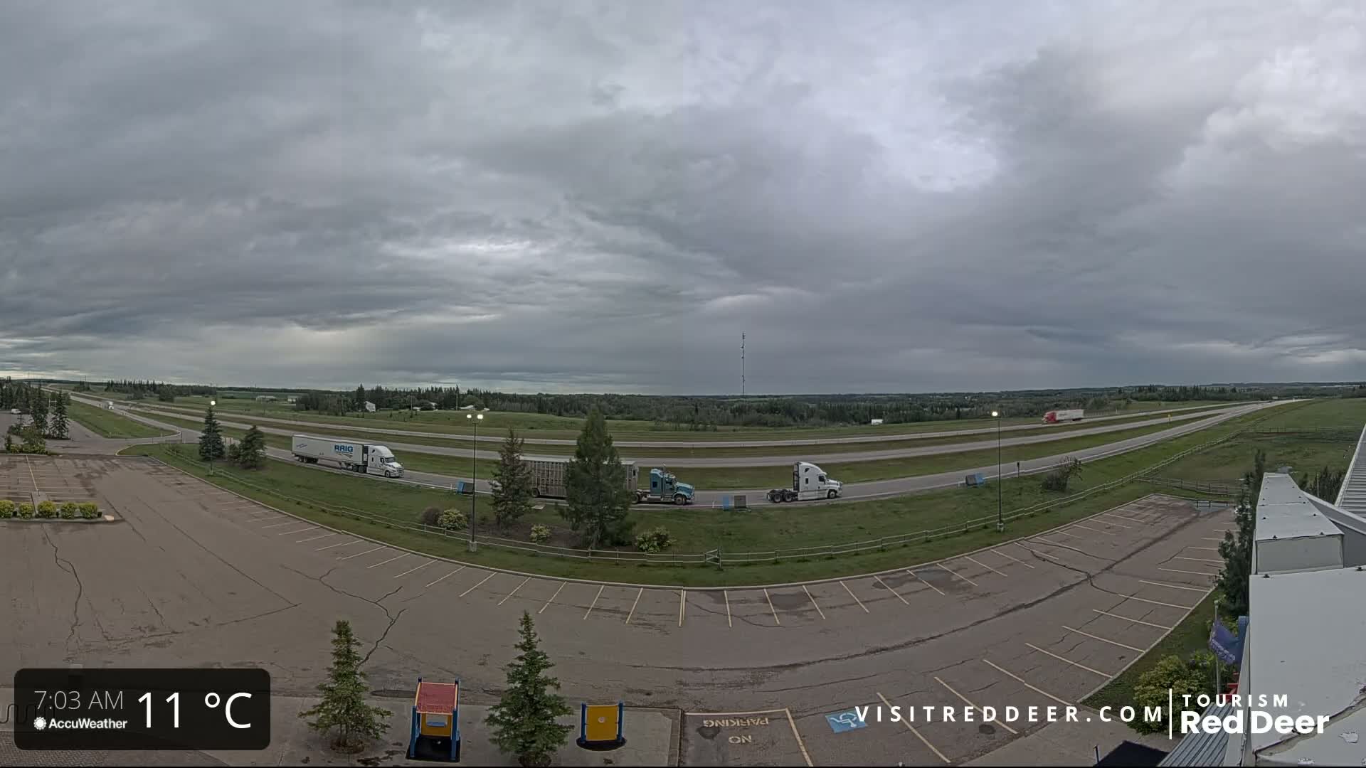Red Deer Queen Elizabeth 2 Highway & Red Deer Plain Skyline Live Cam - City Of Red Deer, Red Deer County, Alberta, Canada