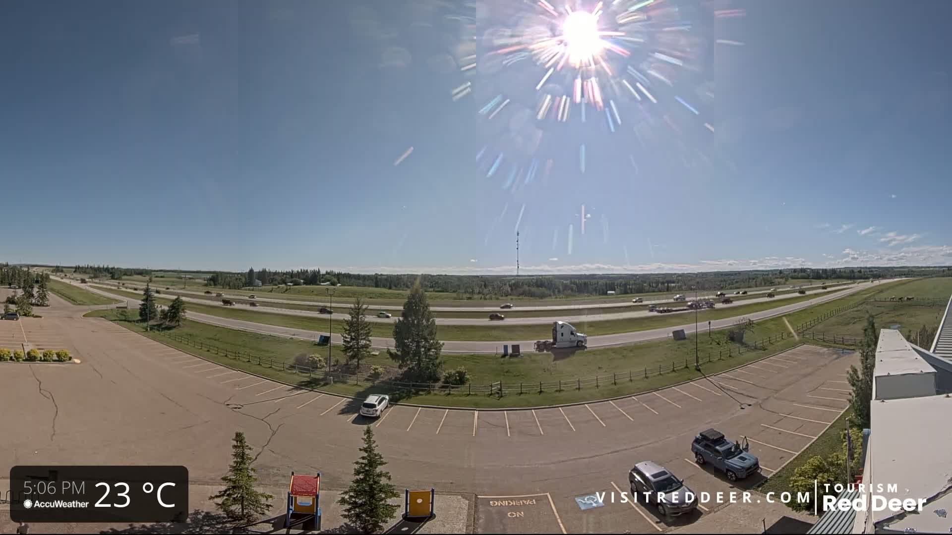 Red Deer Queen Elizabeth 2 Highway & Red Deer Plain Skyline Live Cam - City Of Red Deer, Red Deer County, Alberta, Canada