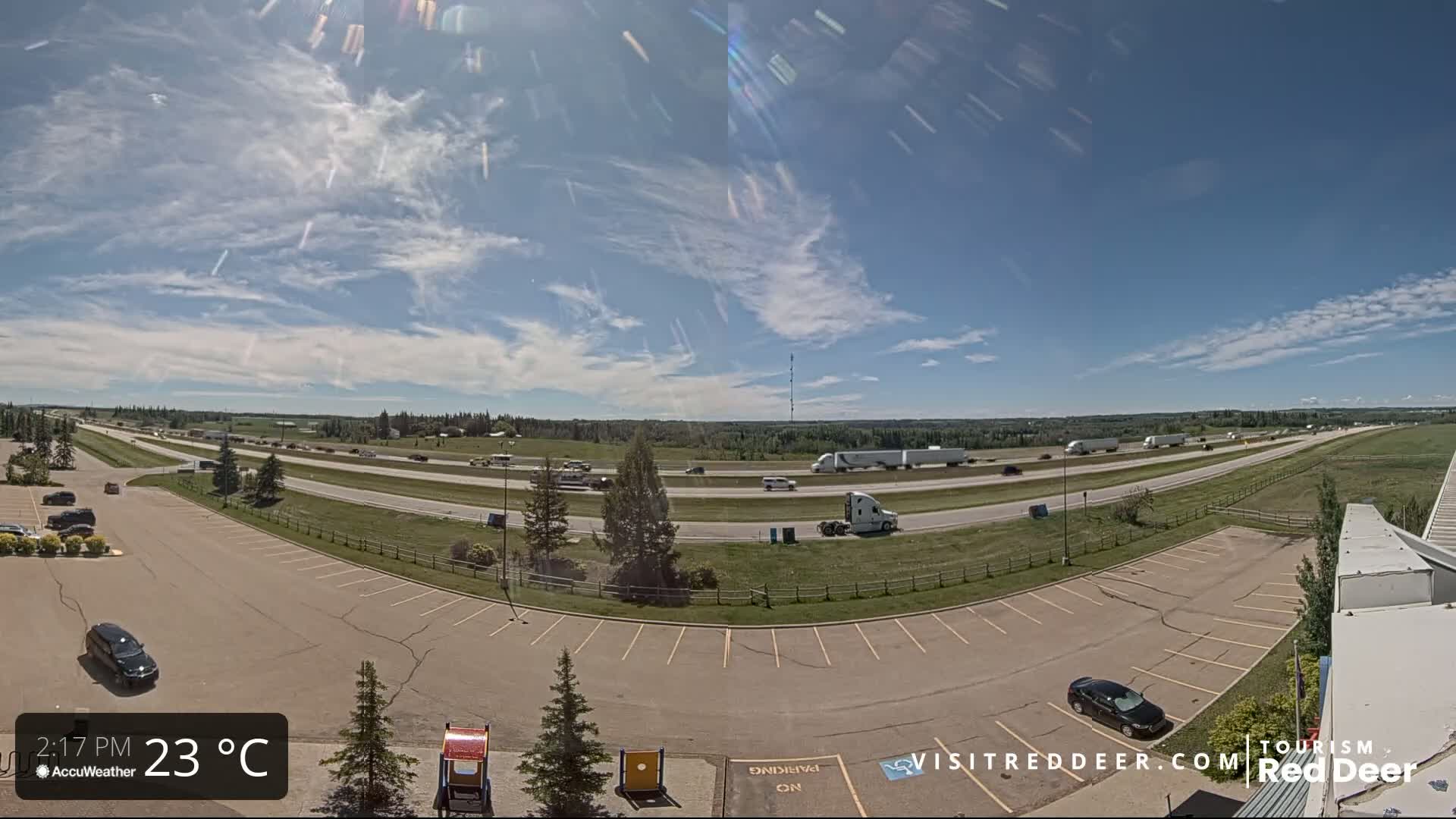 Red Deer Queen Elizabeth 2 Highway & Red Deer Plain Skyline Live Cam - City Of Red Deer, Red Deer County, Alberta, Canada