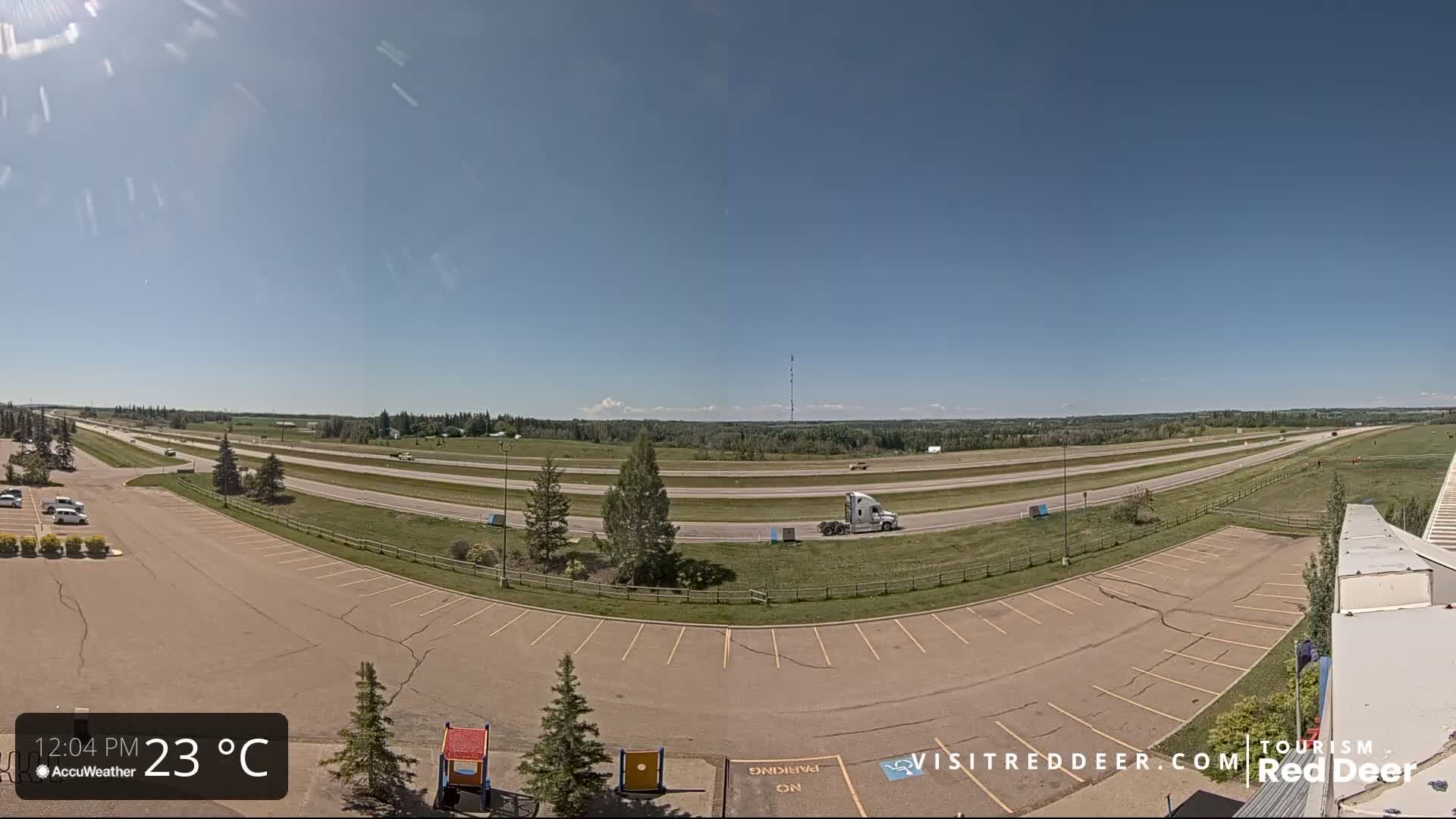Red Deer Queen Elizabeth 2 Highway & Red Deer Plain Skyline Live Cam - City Of Red Deer, Red Deer County, Alberta, Canada