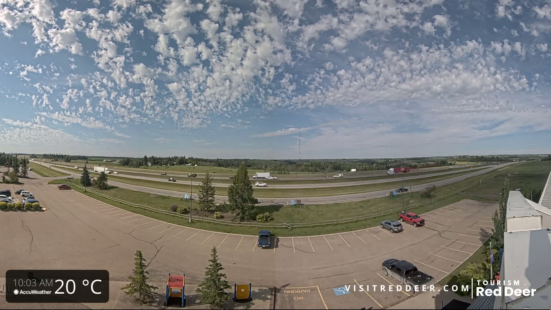 Red Deer Queen Elizabeth 2 Highway & Red Deer Plain Skyline Live Cam - City Of Red Deer, Red Deer County, Alberta, Canada