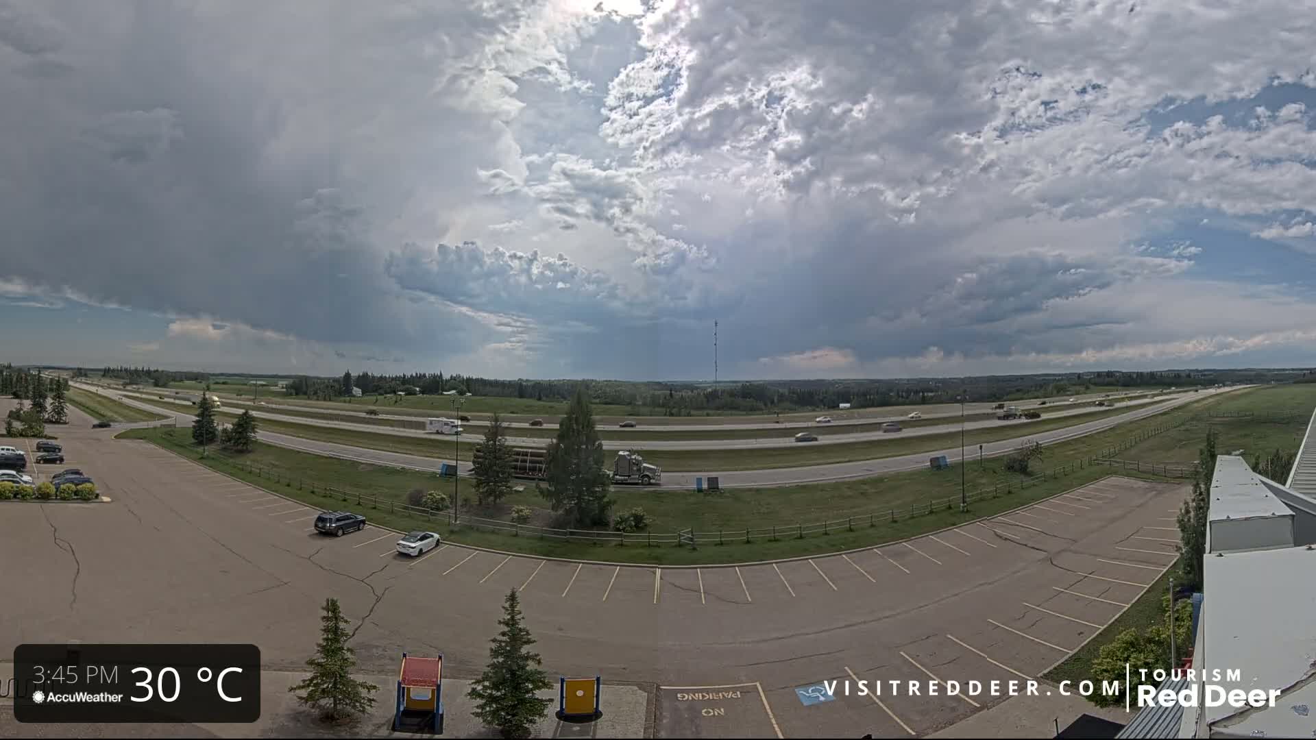 Red Deer Queen Elizabeth 2 Highway & Red Deer Plain Skyline Live Cam - City Of Red Deer, Red Deer County, Alberta, Canada