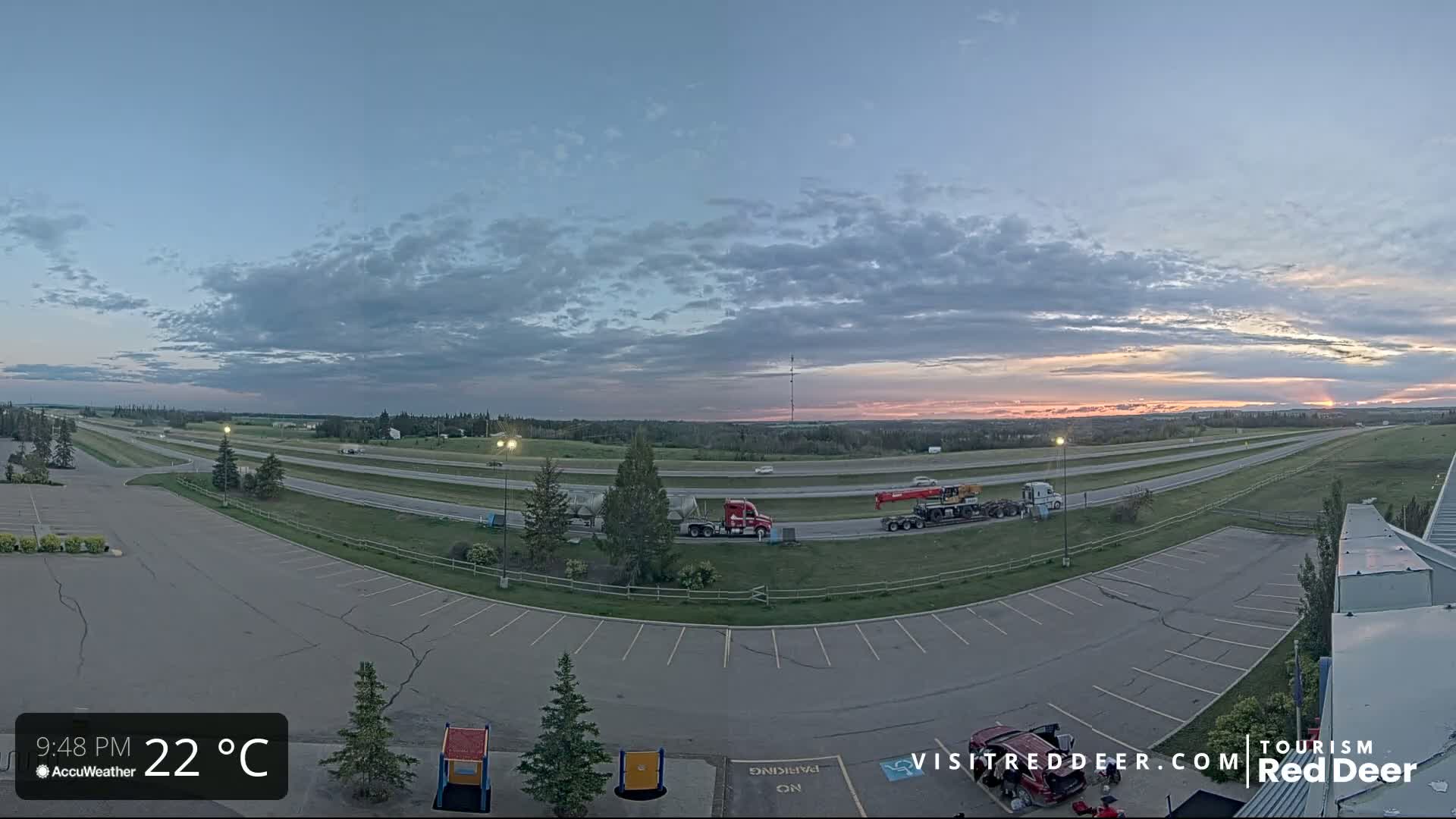 Red Deer Queen Elizabeth 2 Highway & Red Deer Plain Skyline Live Cam - City Of Red Deer, Red Deer County, Alberta, Canada