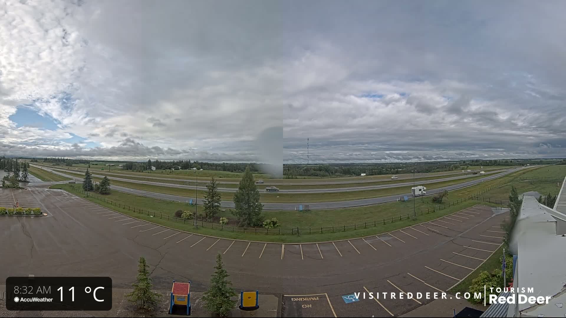 Red Deer Queen Elizabeth 2 Highway & Red Deer Plain Skyline Live Cam - City Of Red Deer, Red Deer County, Alberta, Canada
