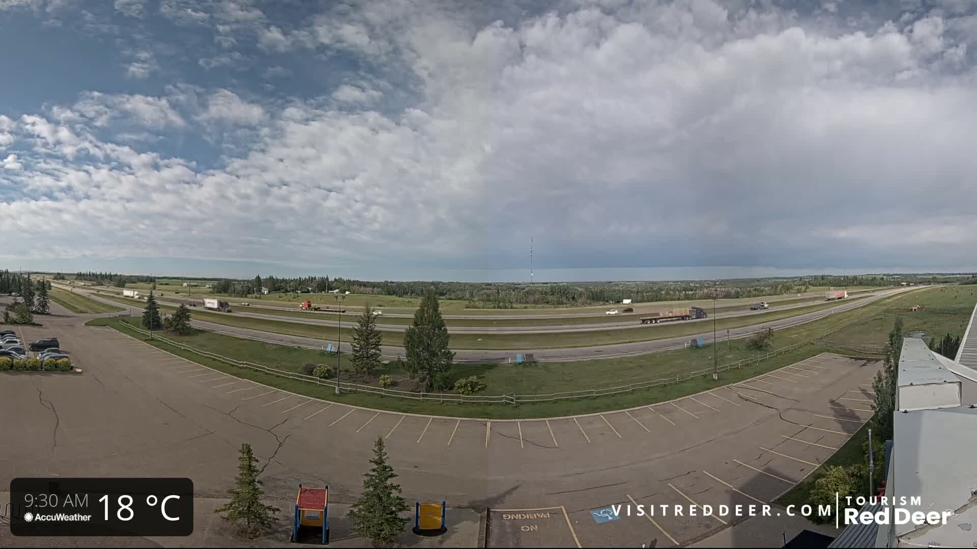 Red Deer Queen Elizabeth 2 Highway & Red Deer Plain Skyline Live Cam - City Of Red Deer, Red Deer County, Alberta, Canada