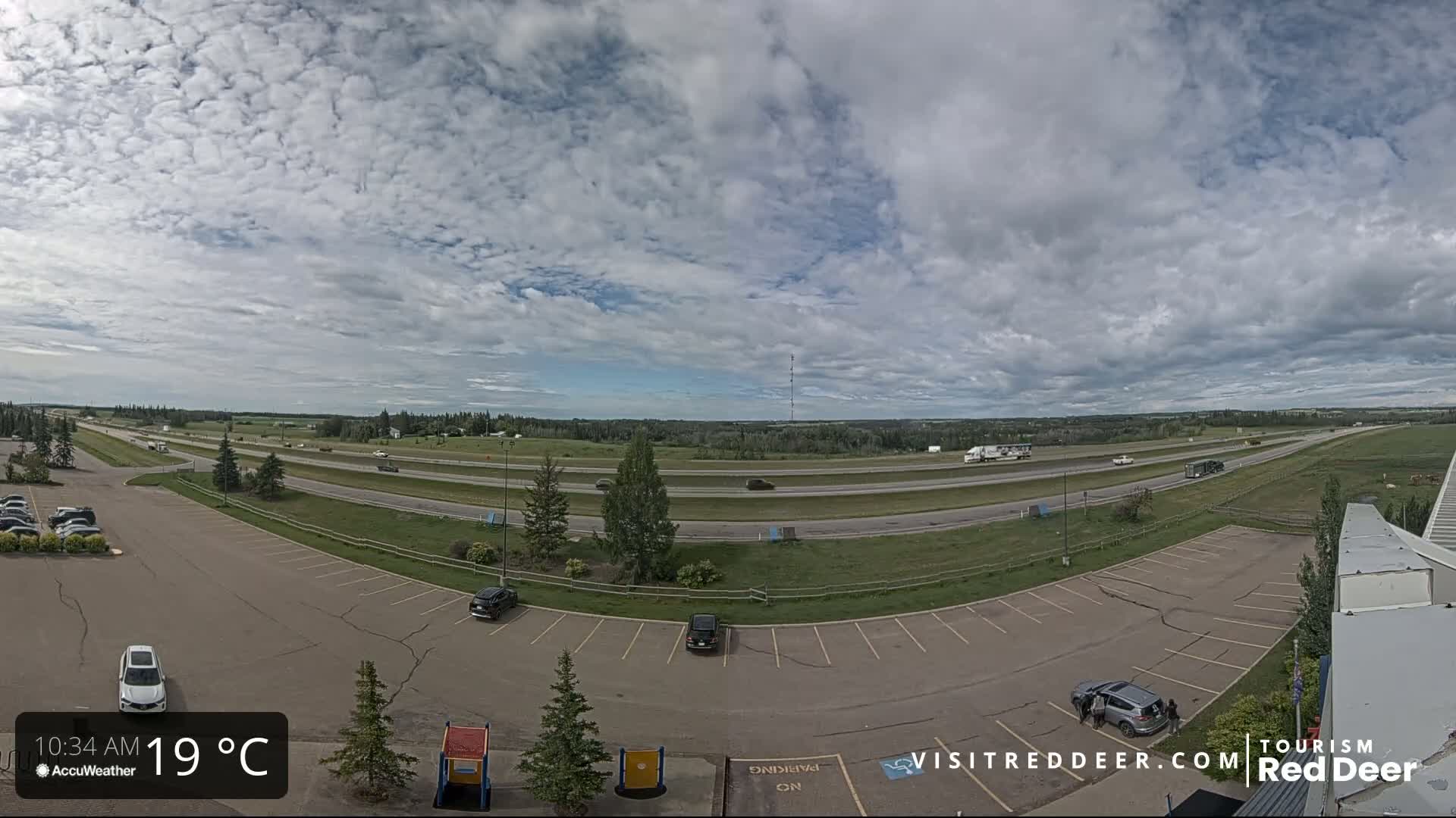 Red Deer Queen Elizabeth 2 Highway & Red Deer Plain Skyline Live Cam - City Of Red Deer, Red Deer County, Alberta, Canada