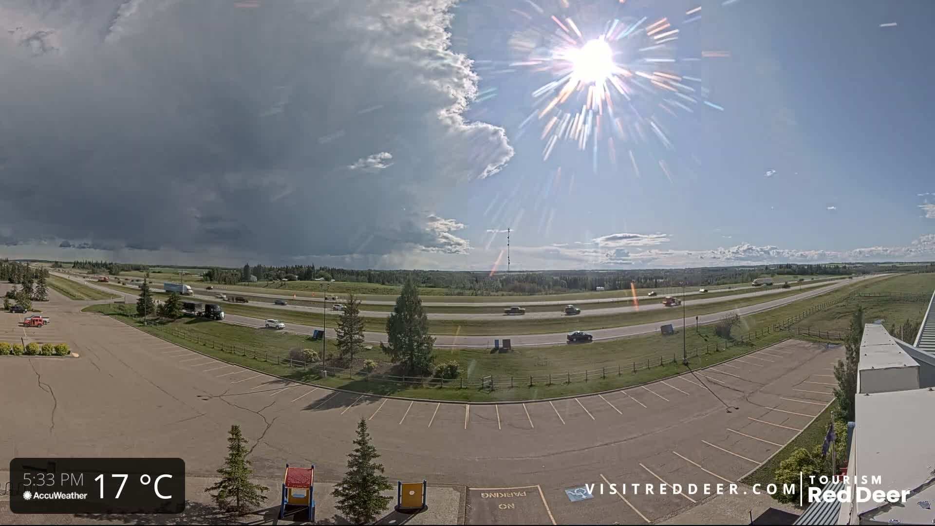 Red Deer Queen Elizabeth 2 Highway & Red Deer Plain Skyline Live Cam - City Of Red Deer, Red Deer County, Alberta, Canada