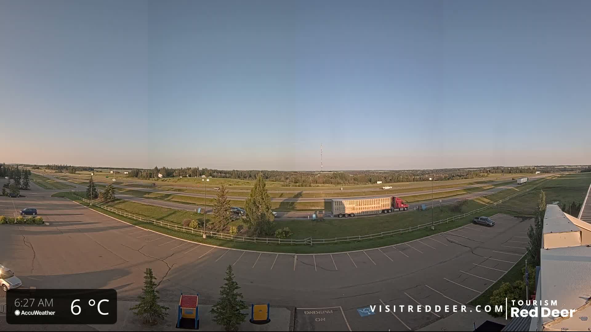 Red Deer Queen Elizabeth 2 Highway & Red Deer Plain Skyline Live Cam - City Of Red Deer, Red Deer County, Alberta, Canada