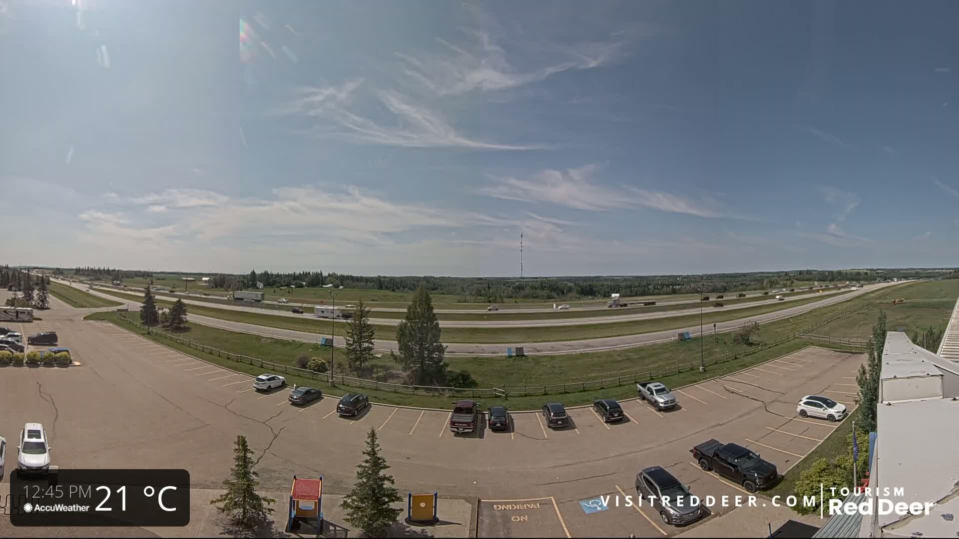 Red Deer Queen Elizabeth 2 Highway & Red Deer Plain Skyline Live Cam - City Of Red Deer, Red Deer County, Alberta, Canada