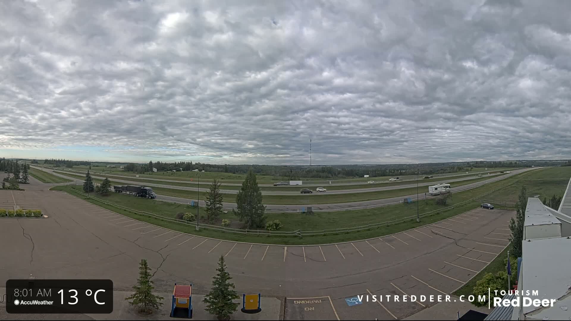 Red Deer Queen Elizabeth 2 Highway & Red Deer Plain Skyline Live Cam - City Of Red Deer, Red Deer County, Alberta, Canada