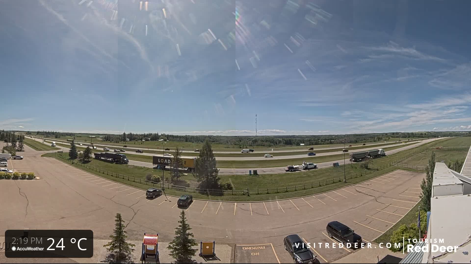 Red Deer Queen Elizabeth 2 Highway & Red Deer Plain Skyline Live Cam - City Of Red Deer, Red Deer County, Alberta, Canada