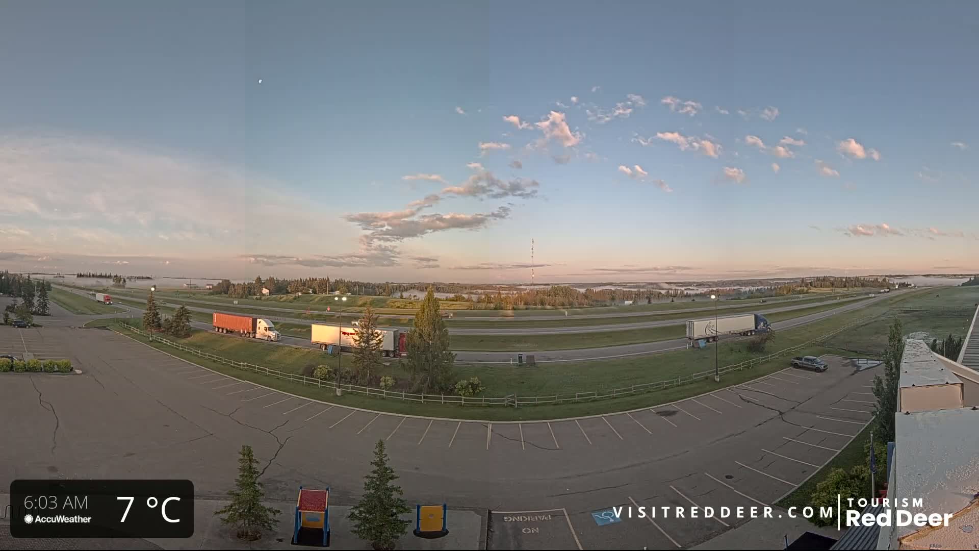 Red Deer Queen Elizabeth 2 Highway & Red Deer Plain Skyline Live Cam - City Of Red Deer, Red Deer County, Alberta, Canada
