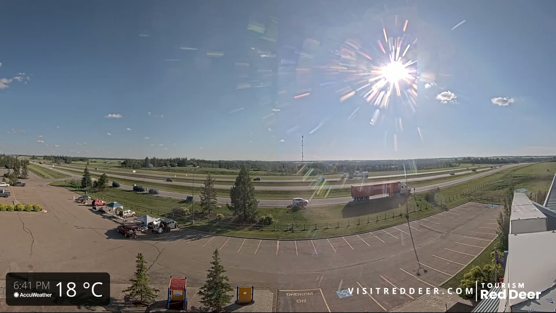 Red Deer Queen Elizabeth 2 Highway & Red Deer Plain Skyline Live Cam - City Of Red Deer, Red Deer County, Alberta, Canada