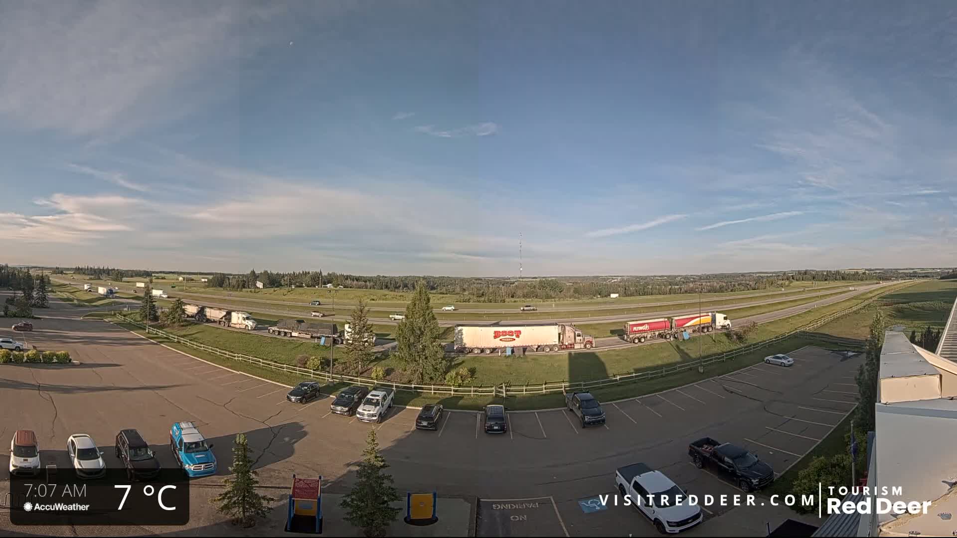 Red Deer Queen Elizabeth 2 Highway & Red Deer Plain Skyline Live Cam - City Of Red Deer, Red Deer County, Alberta, Canada
