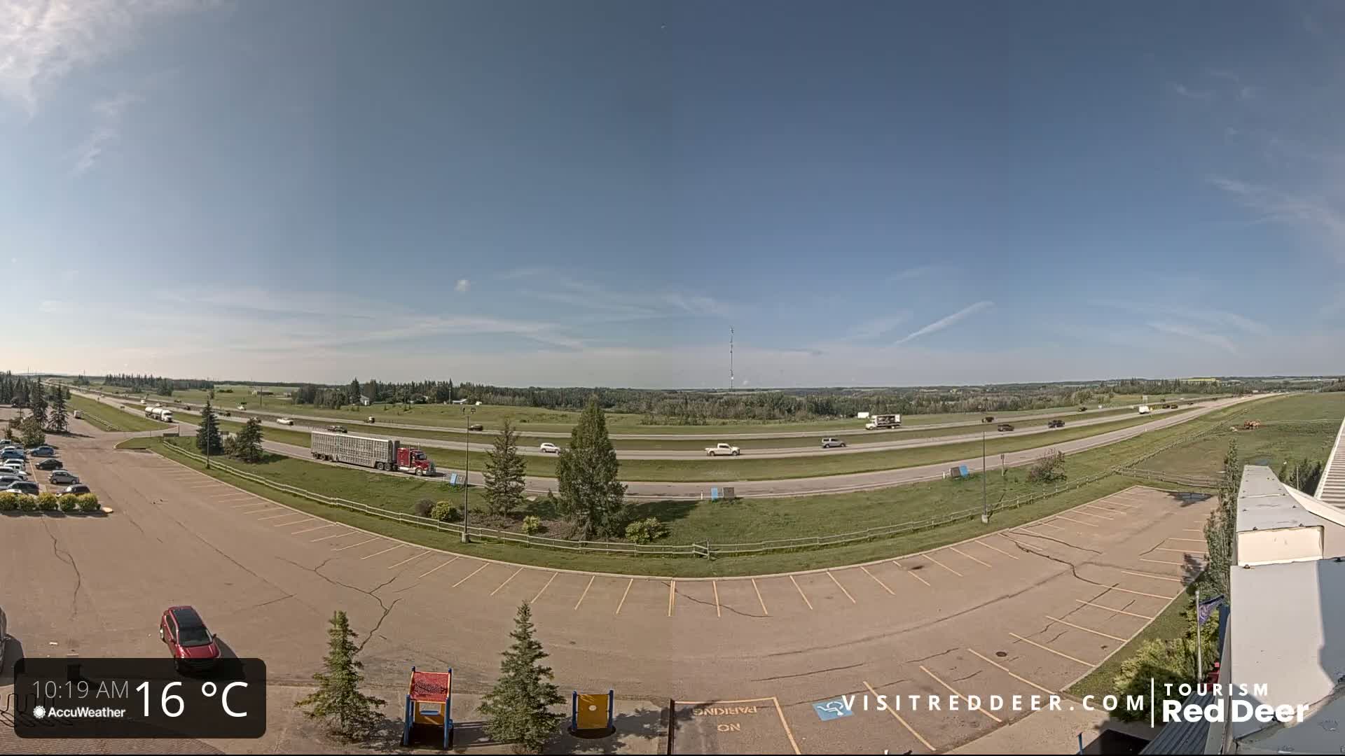 Red Deer Queen Elizabeth 2 Highway & Red Deer Plain Skyline Live Cam - City Of Red Deer, Red Deer County, Alberta, Canada