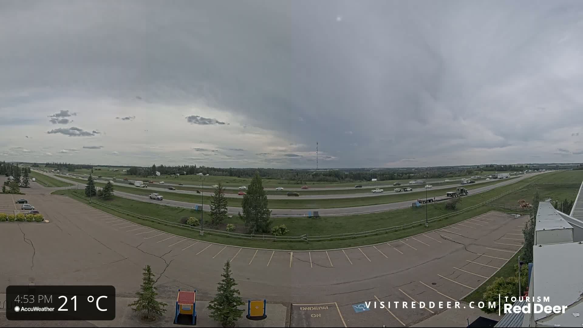 Red Deer Queen Elizabeth 2 Highway & Red Deer Plain Skyline Live Cam - City Of Red Deer, Red Deer County, Alberta, Canada