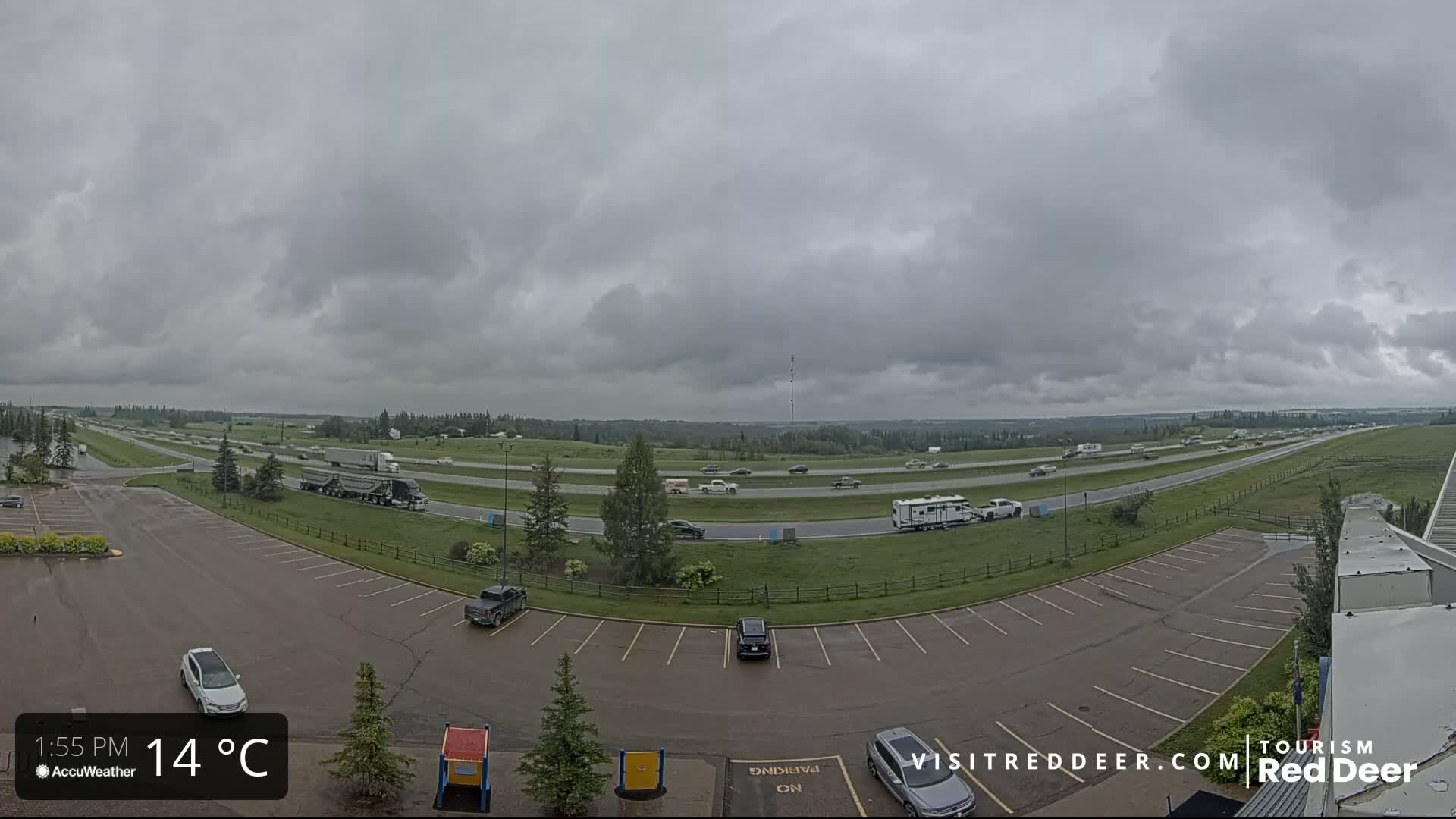 Red Deer Queen Elizabeth 2 Highway & Red Deer Plain Skyline Live Cam - City Of Red Deer, Red Deer County, Alberta, Canada