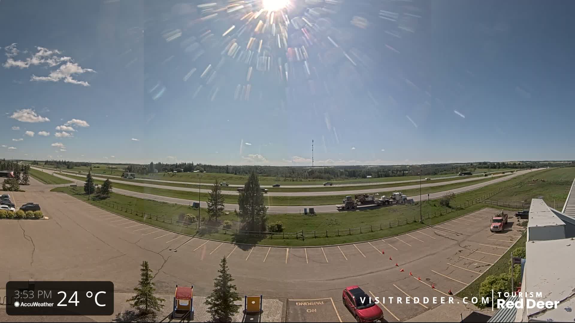 Red Deer Queen Elizabeth 2 Highway & Red Deer Plain Skyline Live Cam - City Of Red Deer, Red Deer County, Alberta, Canada