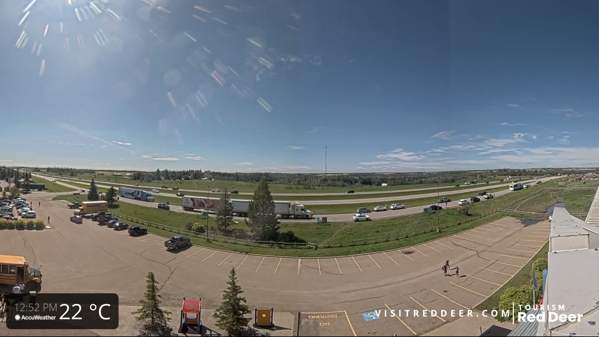 Red Deer Queen Elizabeth 2 Highway & Red Deer Plain Skyline Live Cam - City Of Red Deer, Red Deer County, Alberta, Canada